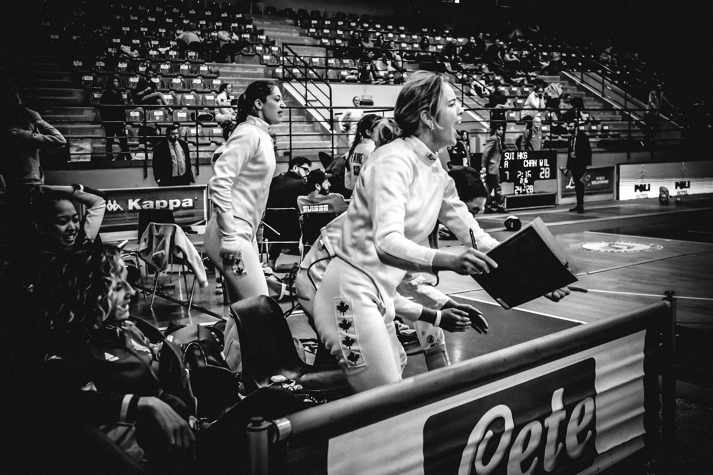 gara di coppa del mondo di scherma - l'esultanza