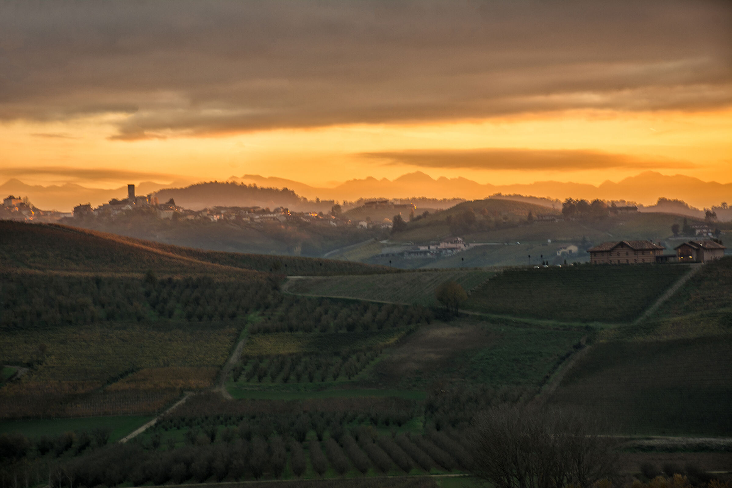 Tramonto sulle Langhe