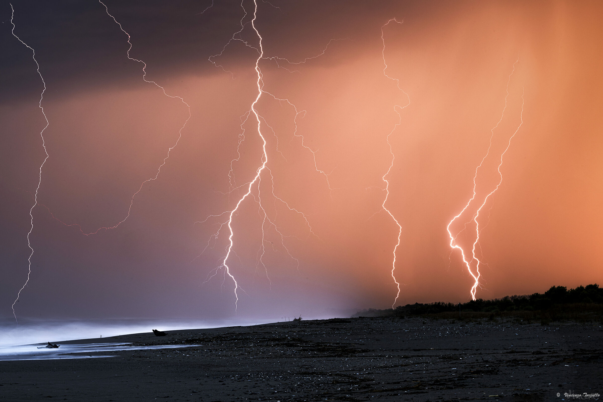 Tempesta al tramonto