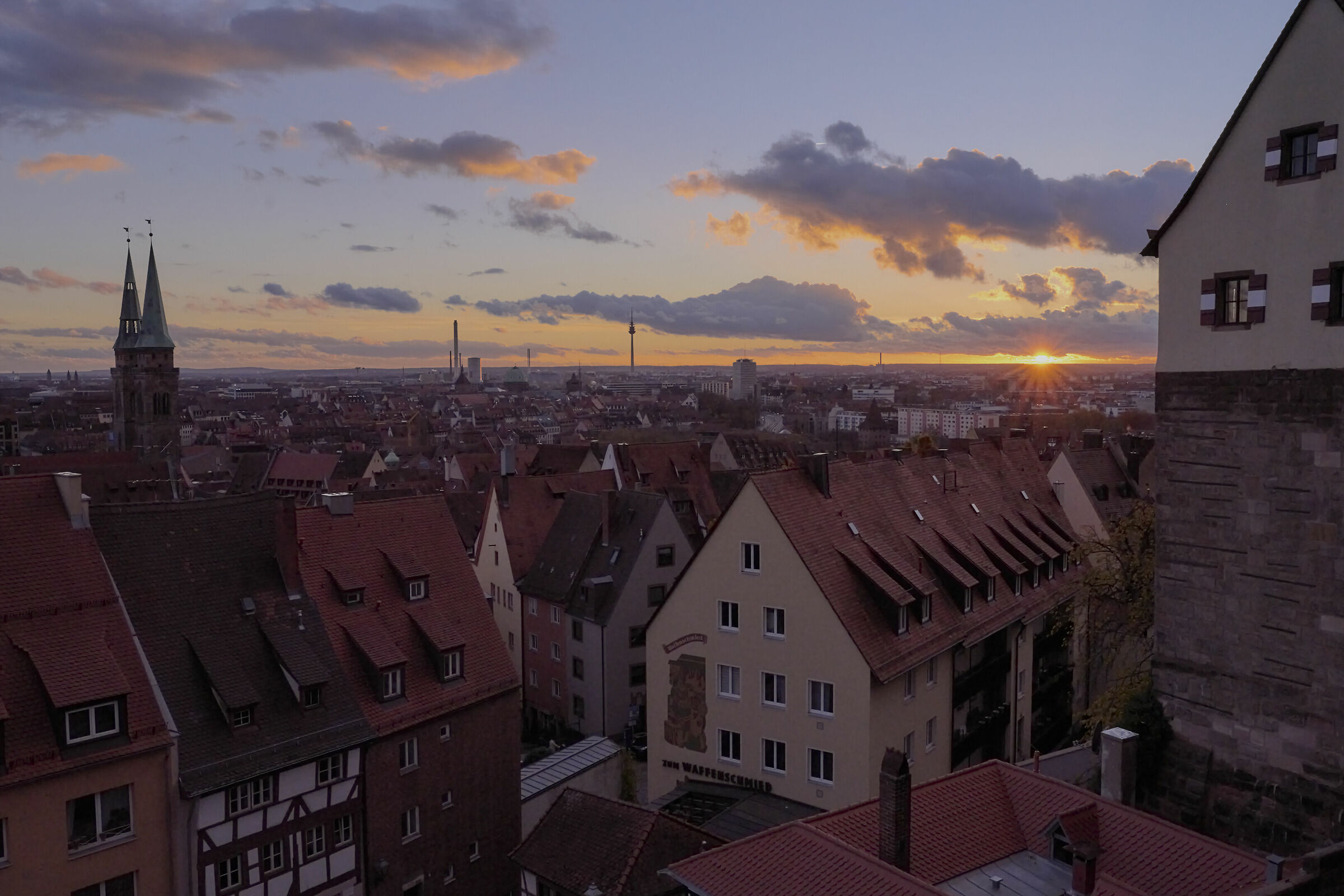 Tramonto al Castello di Norimberga
