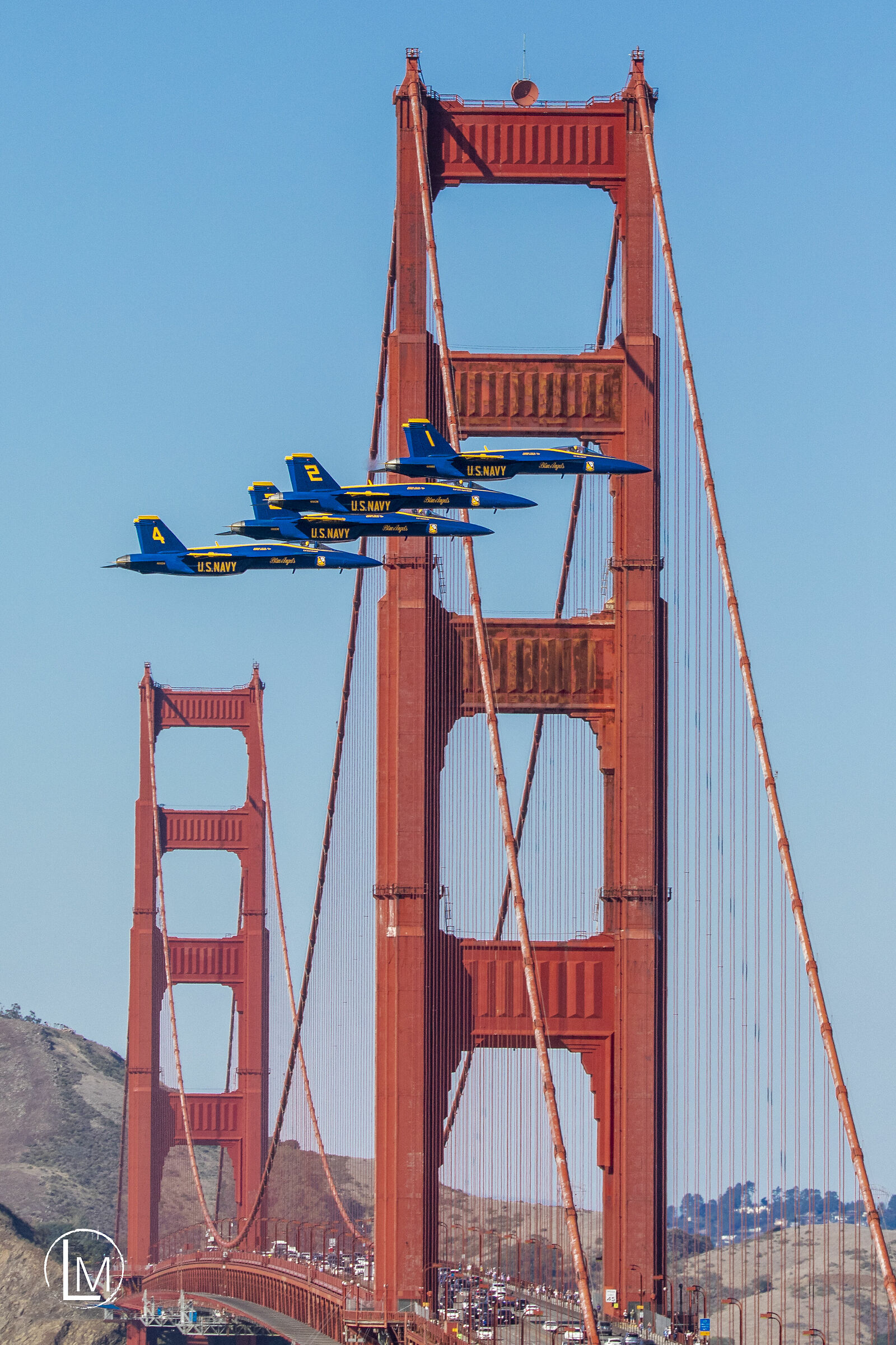 Blue Angels over Golden Gate Bridge