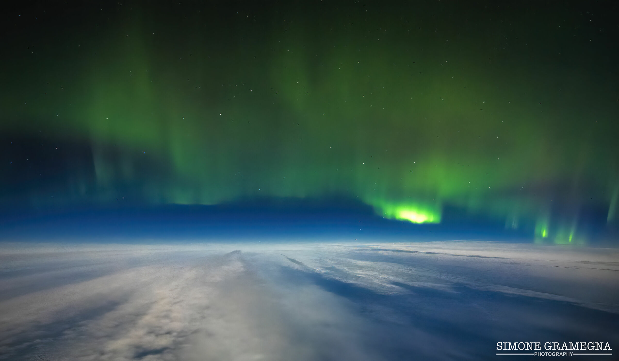 In Volo sull'Oceano Atlantico