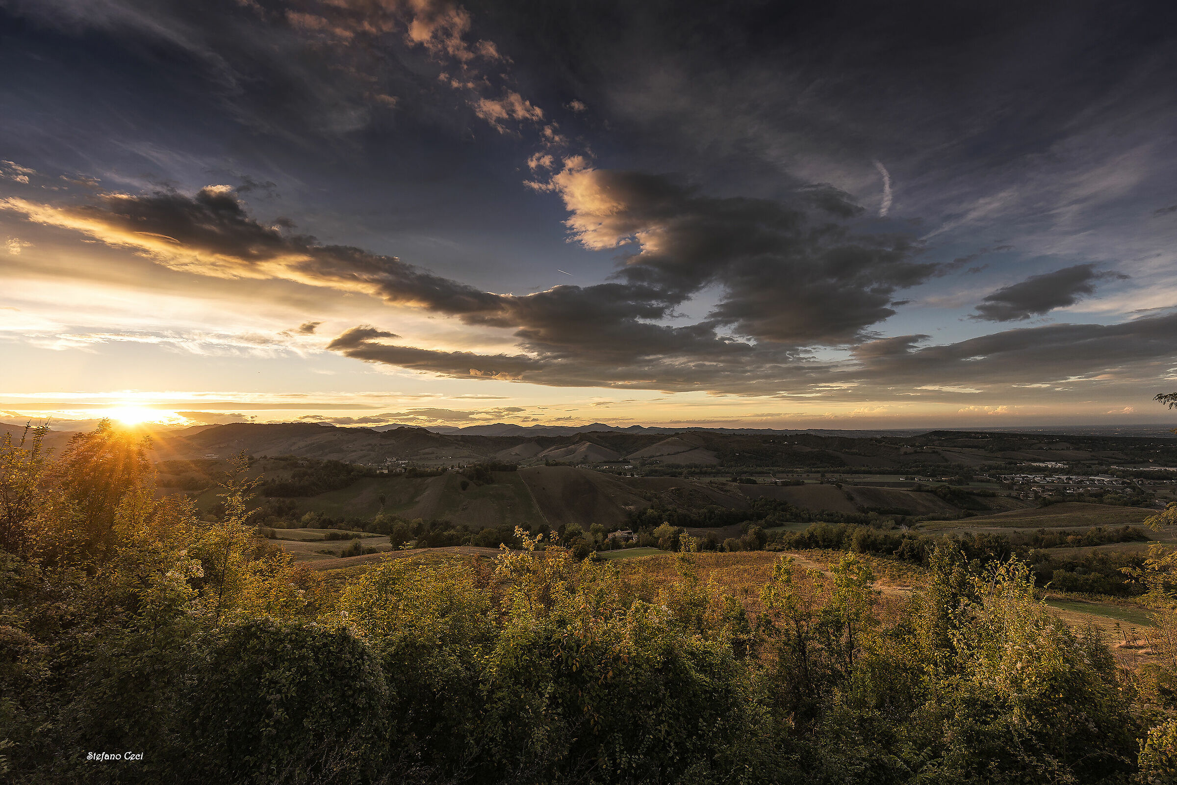 Sunset in the Parma hills