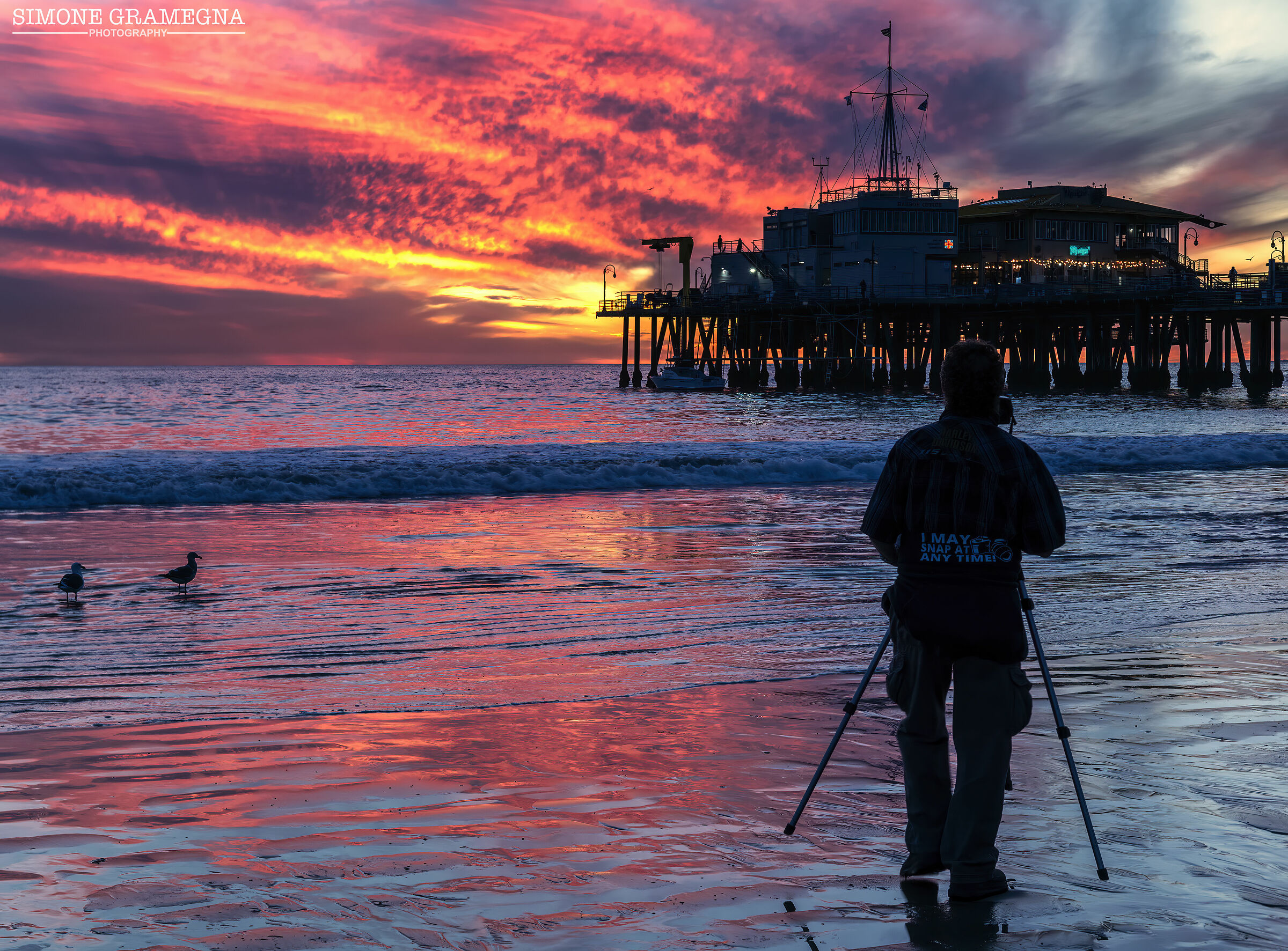 Santa Monica Pier al tramonto