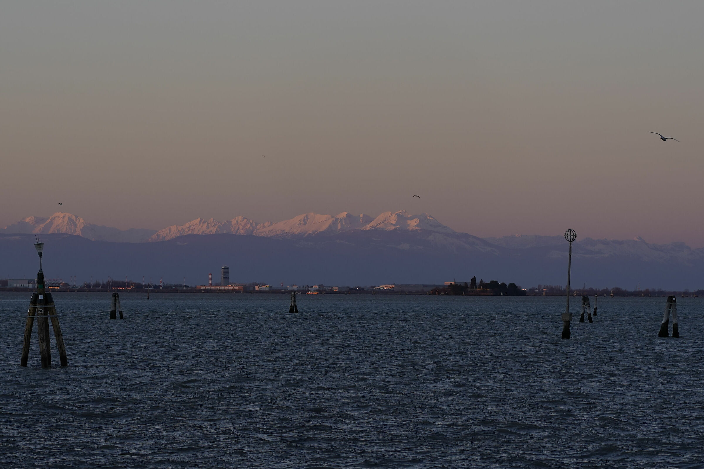 Lagoon at sunset