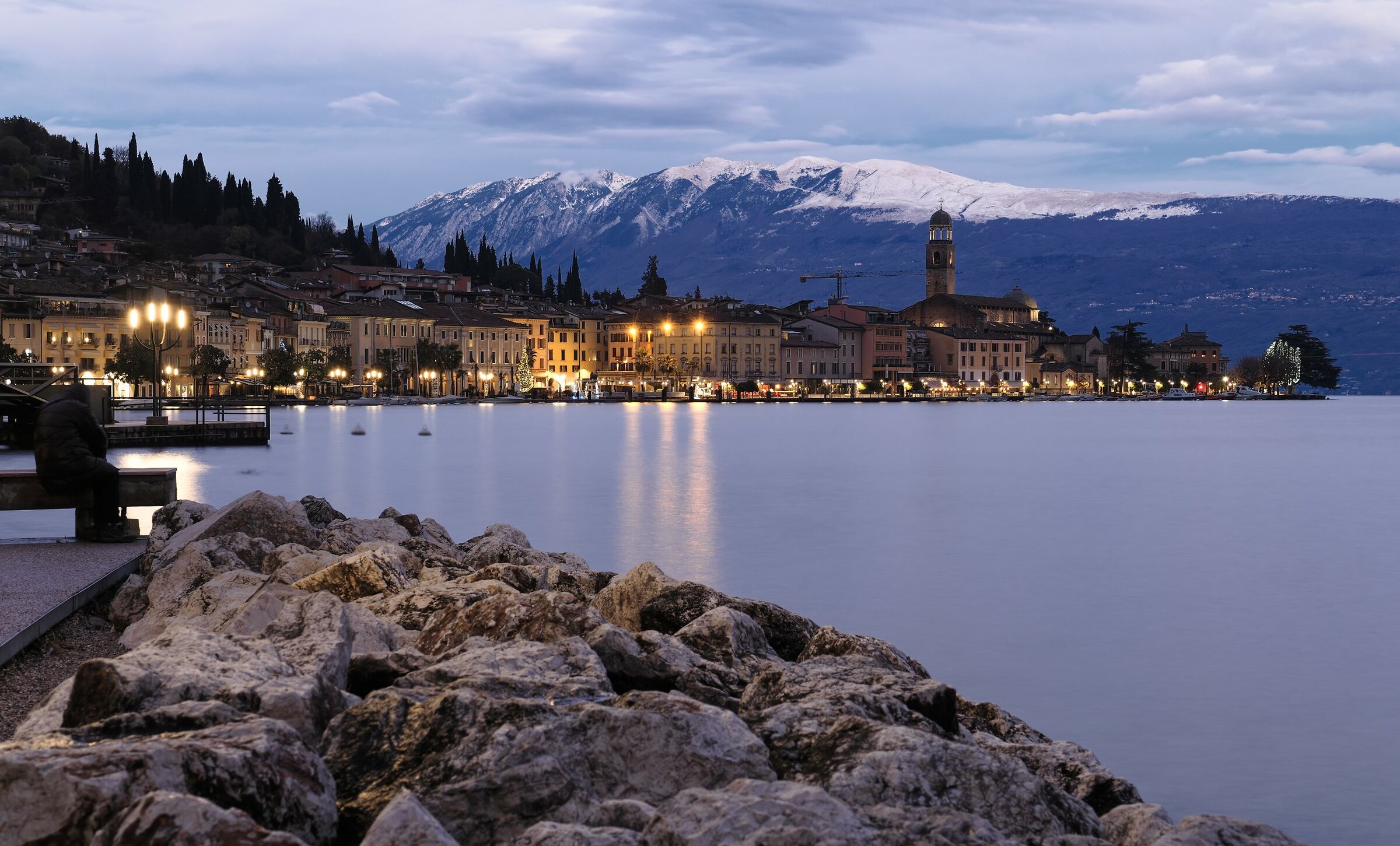 Gulf of Salò with Mount Baldo