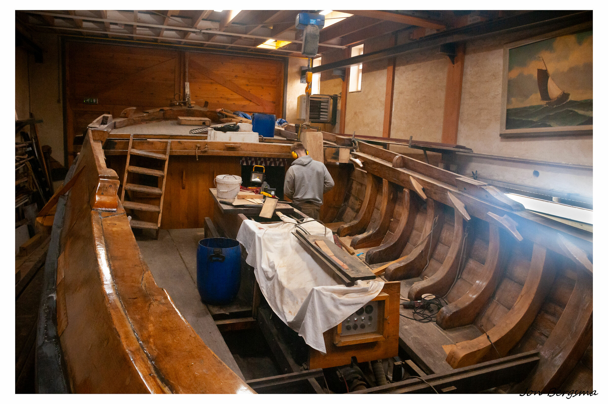 Restoring ancient fisherman's boat
