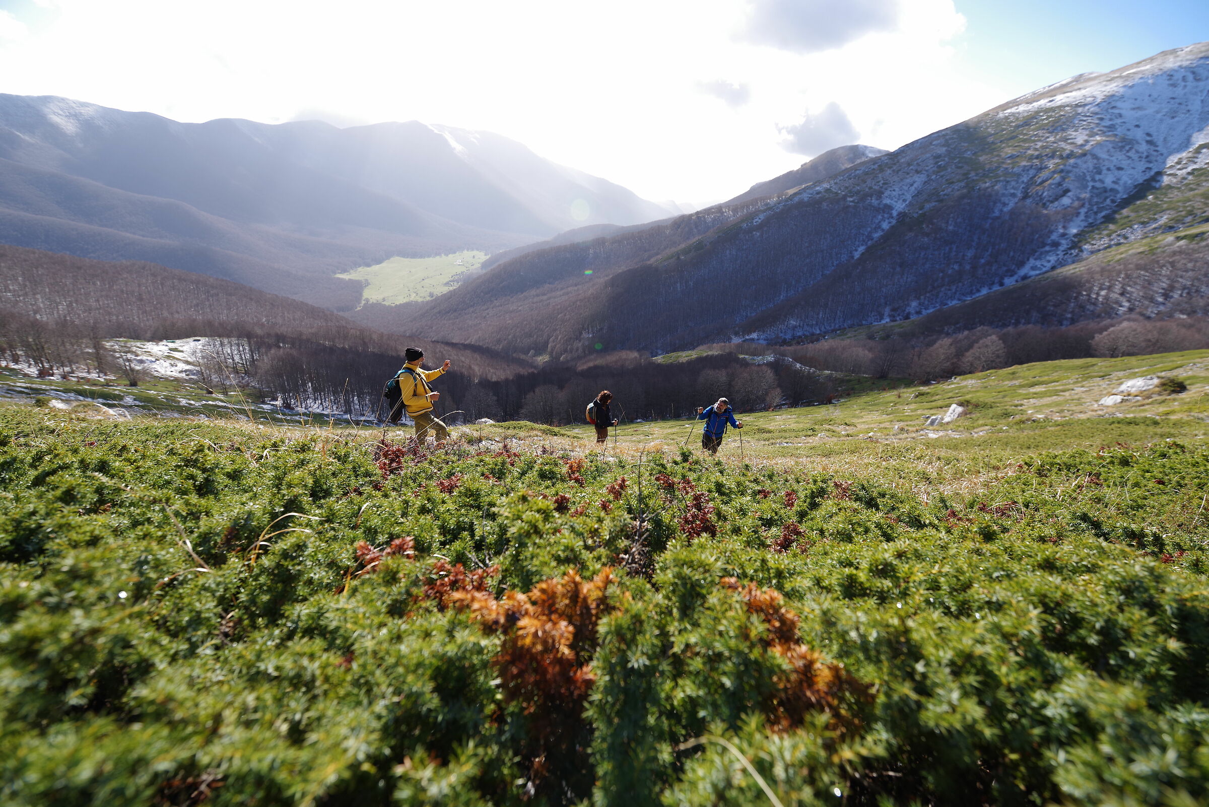 Gruppo cammino sul monte Pizzo Deta