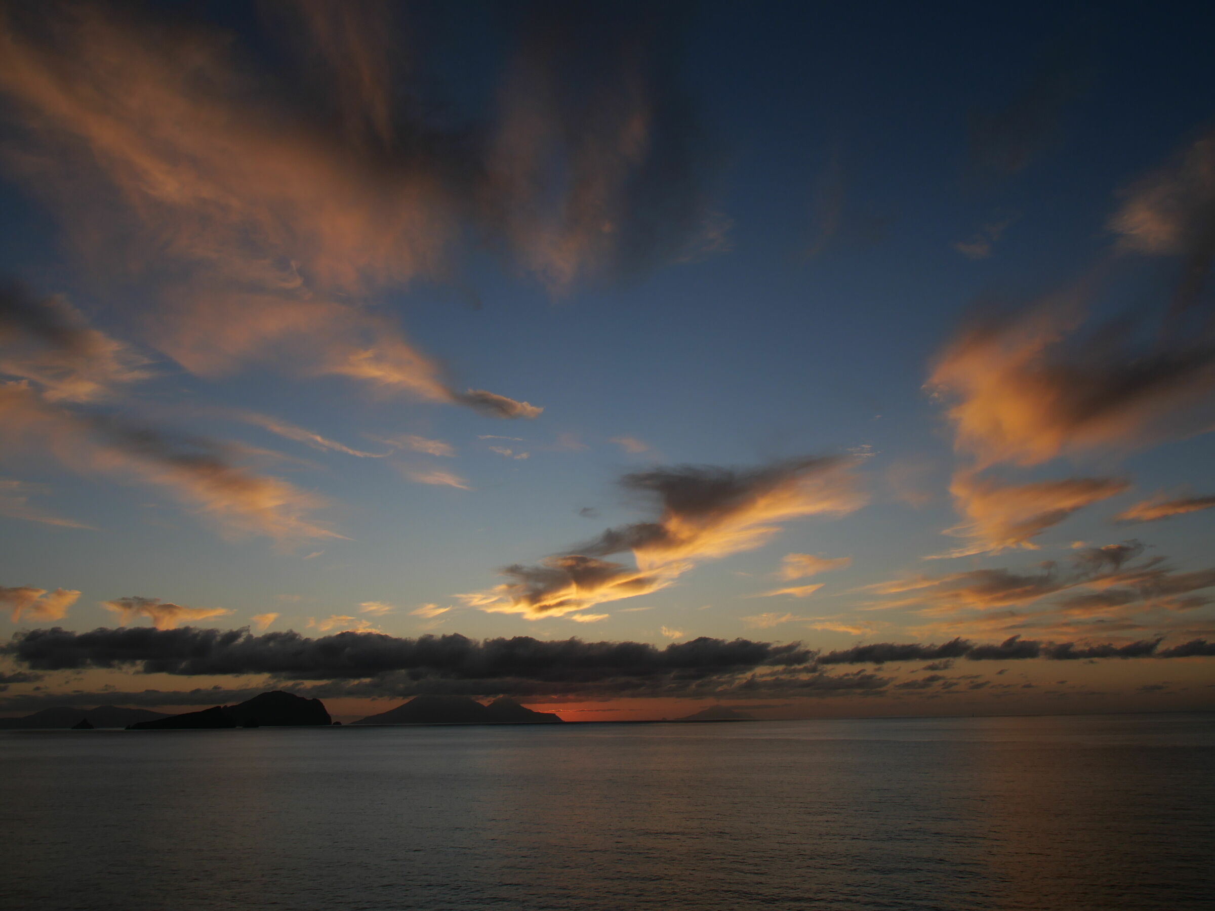 Sunset over the Aeolian Islands