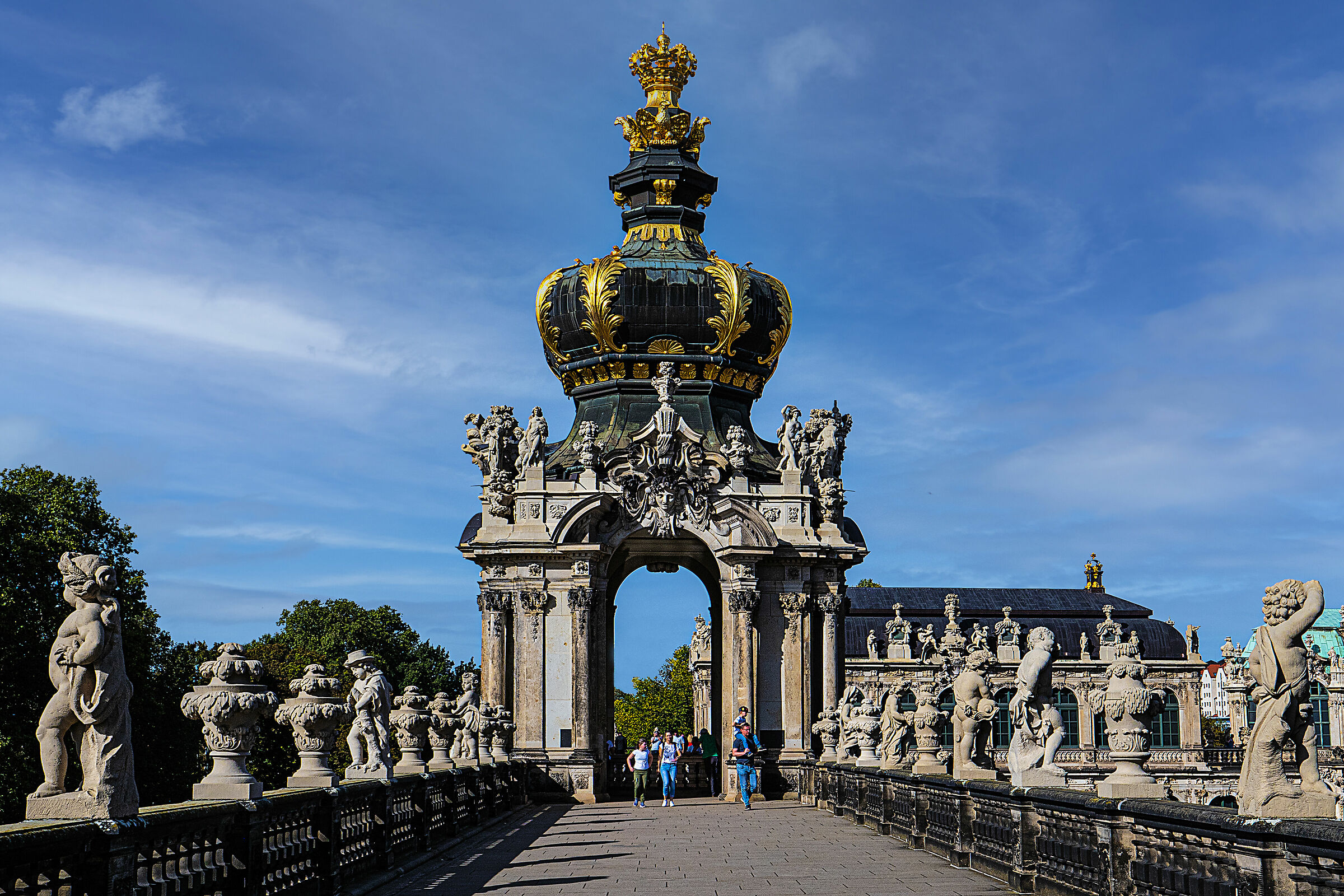 Sulla cinta muraria dello Zwinger - Dresda