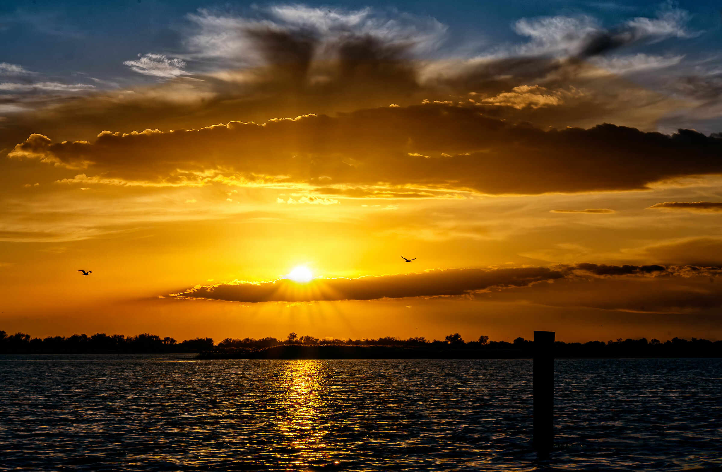 Sunset over the delta