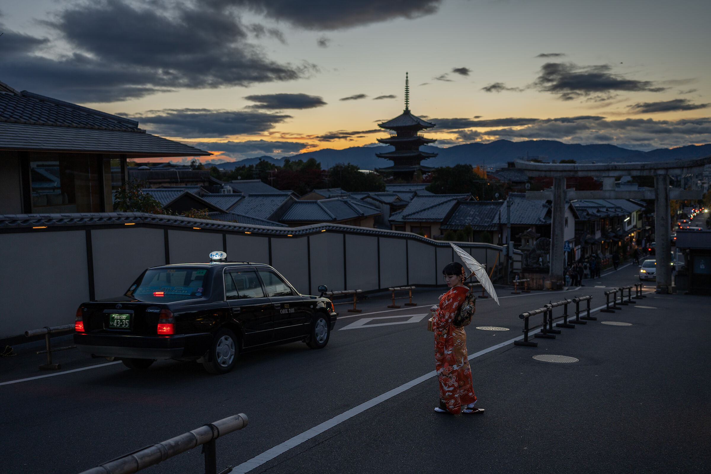 An evening in Kyoto