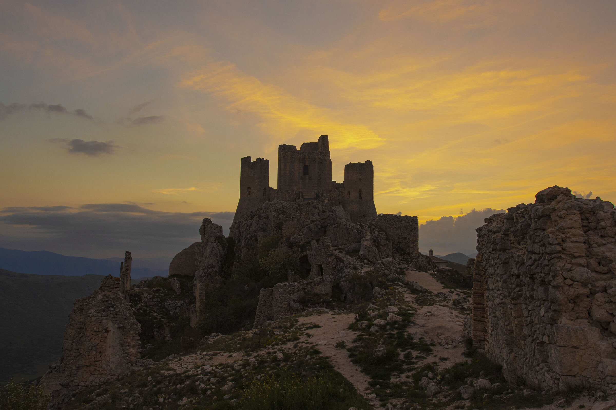 sunset at Rocca Calascio