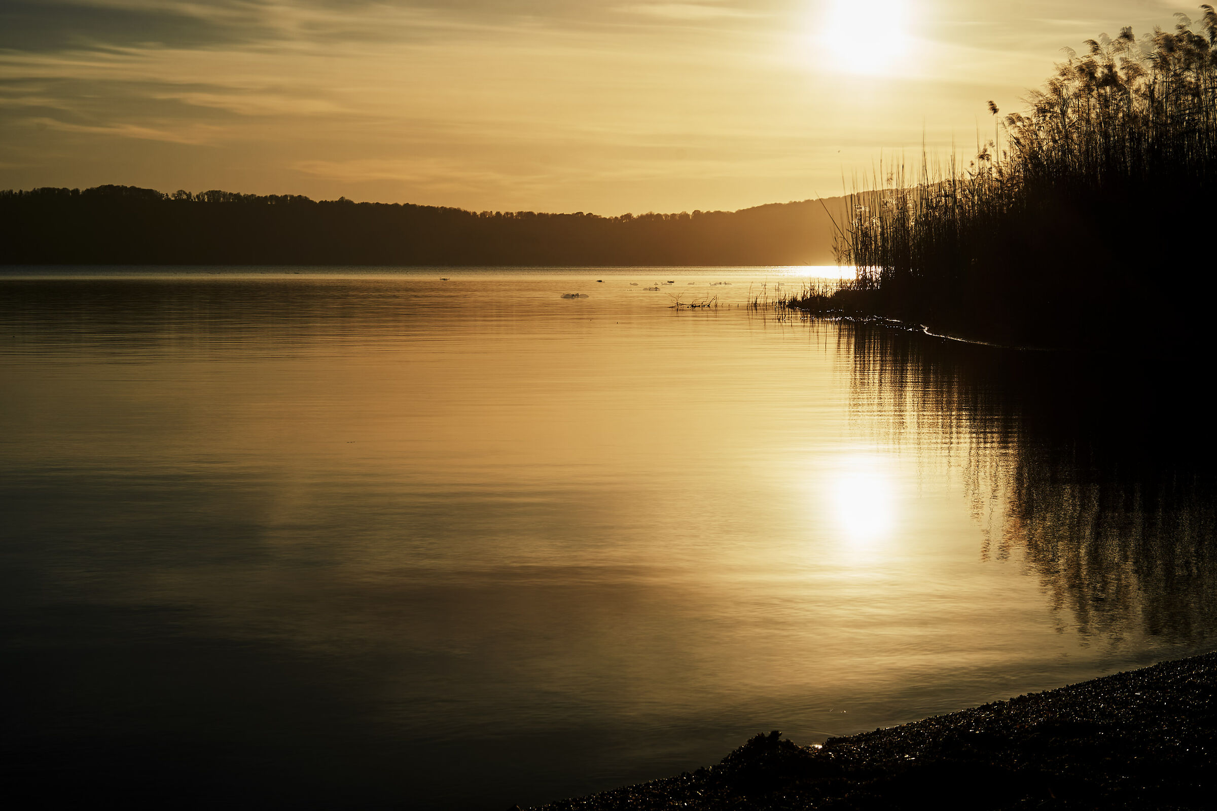 Lake Vico, late autumn afternoon