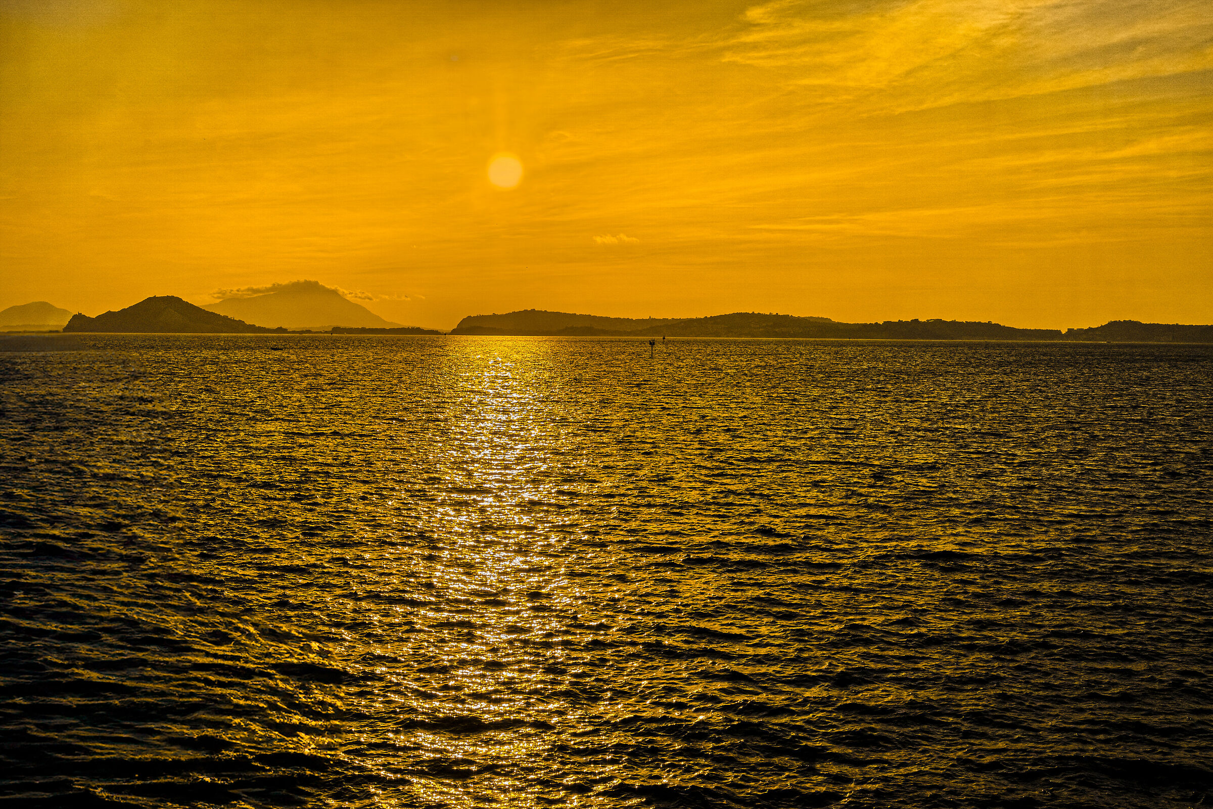 Tramonto da pontile Bagnoli