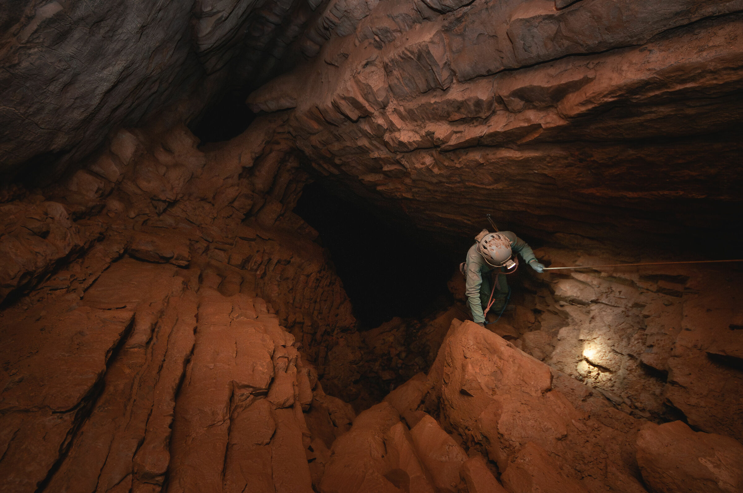 Bueno Fonteno Abyss - Top of "Laguna Blu" shaft
