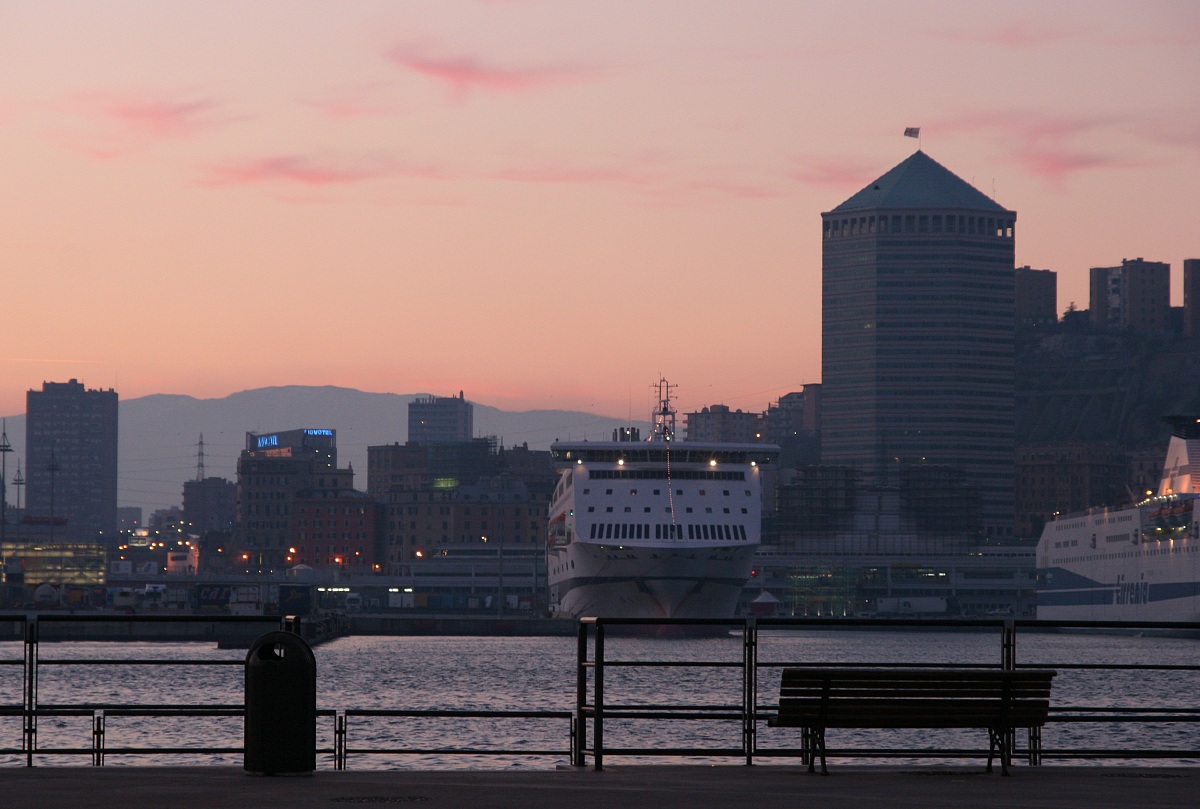 Sunset over Genoa