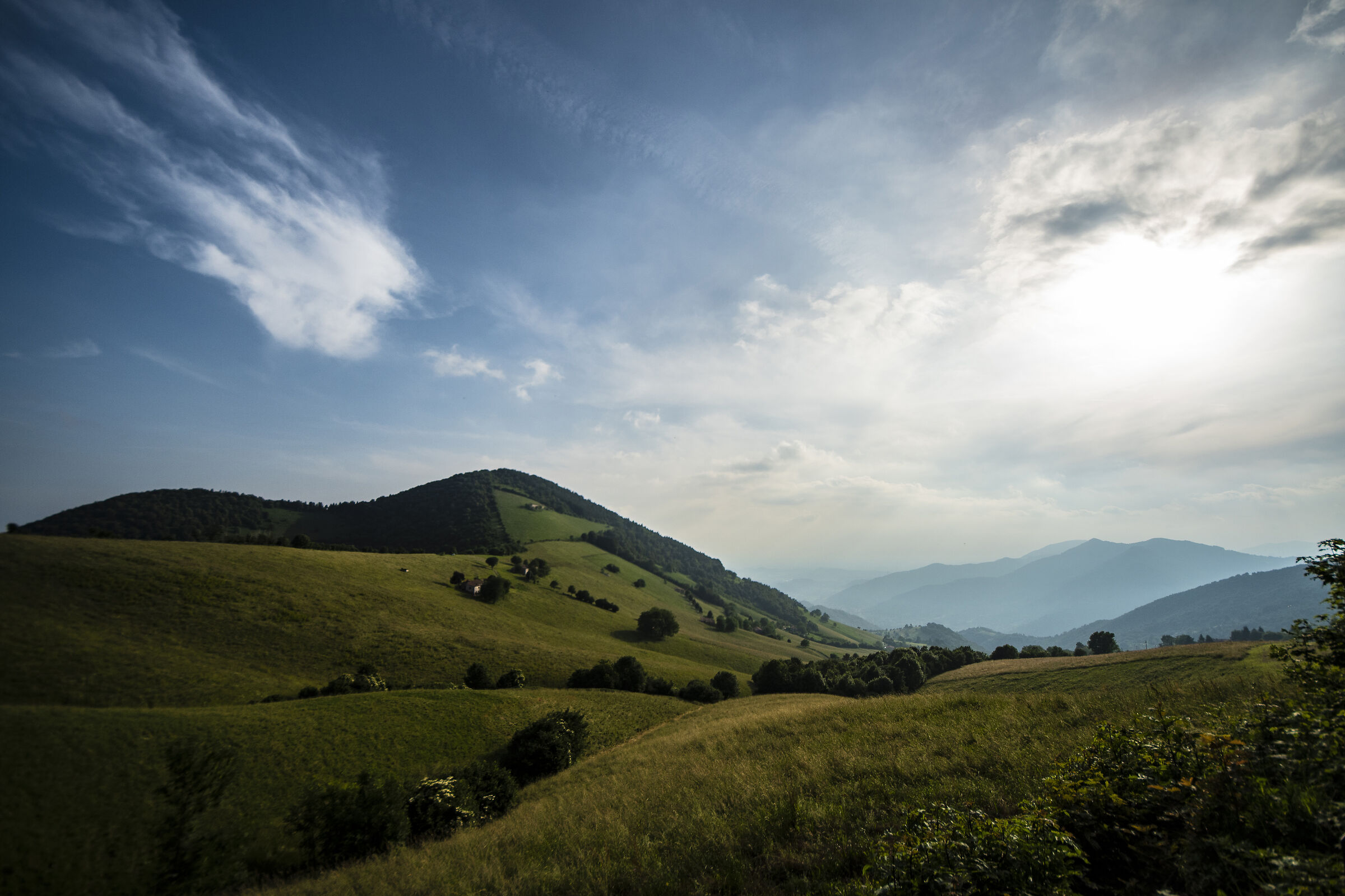 Rolling hills of Colli di San Fermo (bg)
