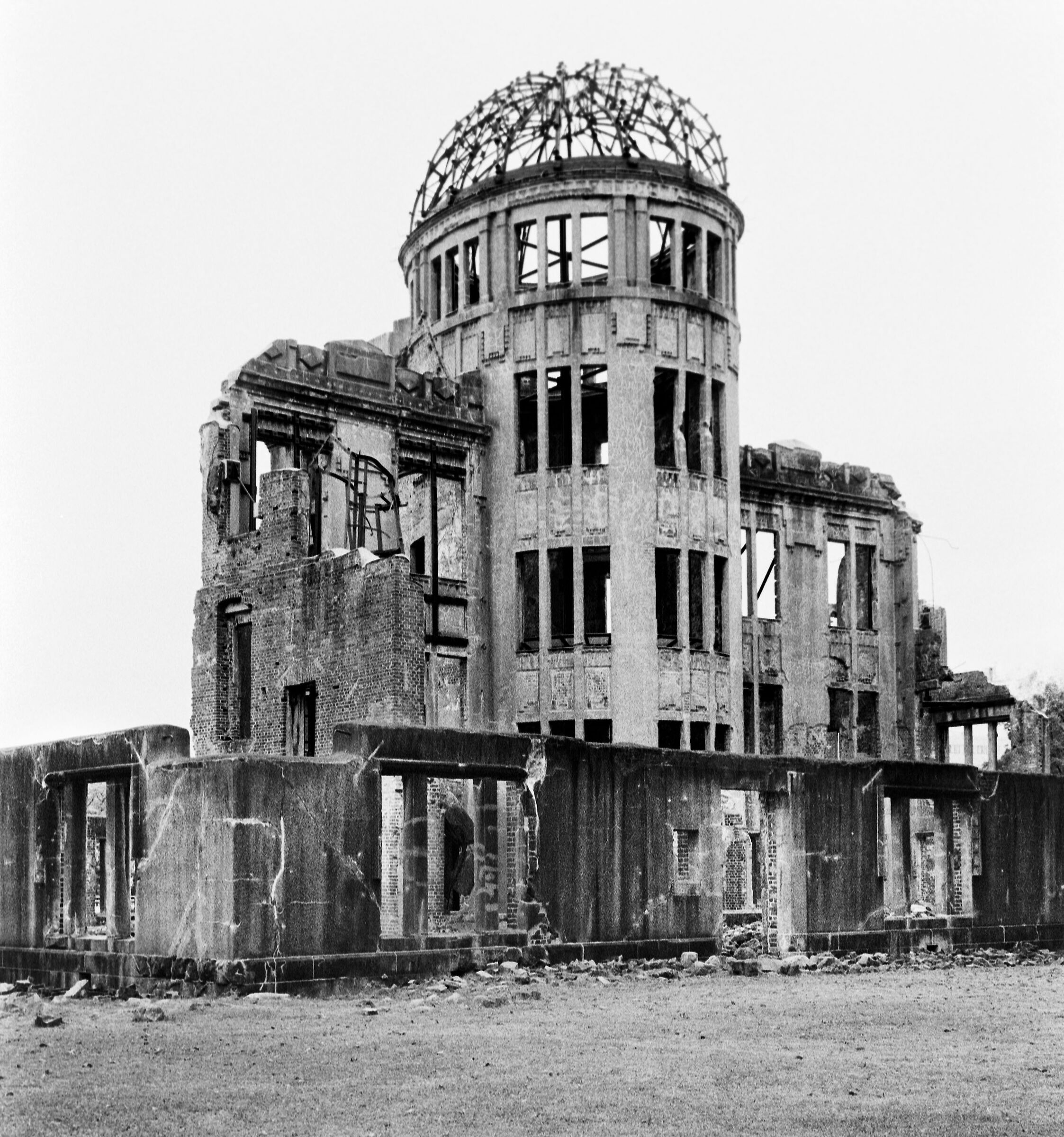 Atomic Bomb Dome, Hiroshima, B&W on film