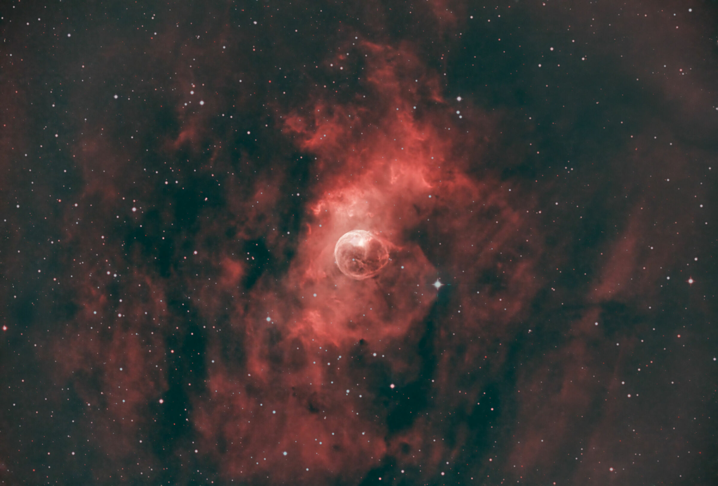 Ngc7635 bubble nebula in cassiopea