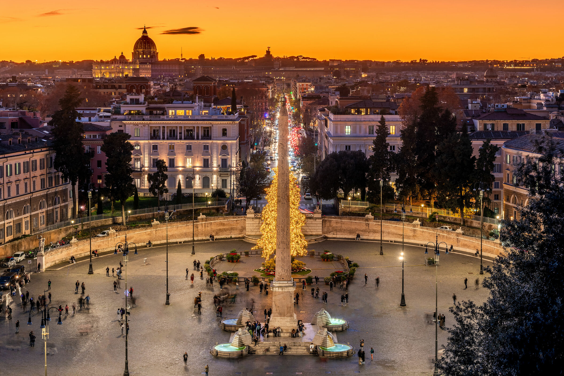 L'ora d'oro dalla terrazza del Pincio
