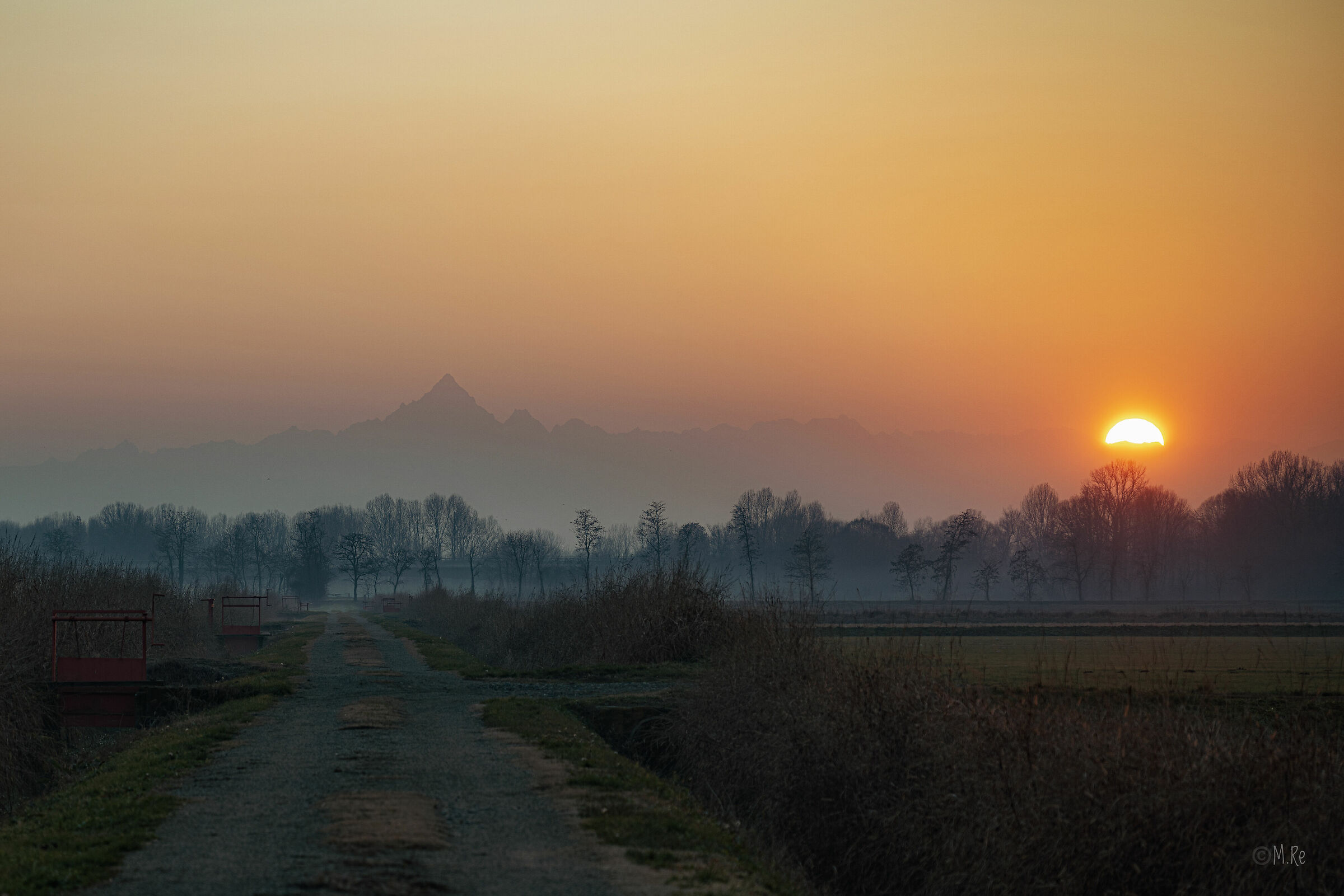 Il Monviso al tramonto