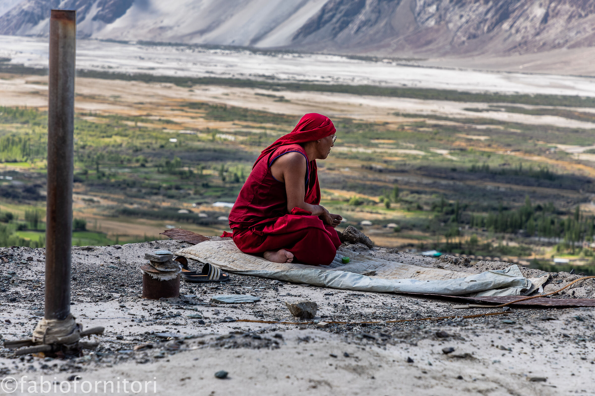 Nubra valley , Diskit Gompa monk, Ladakh, India 2023