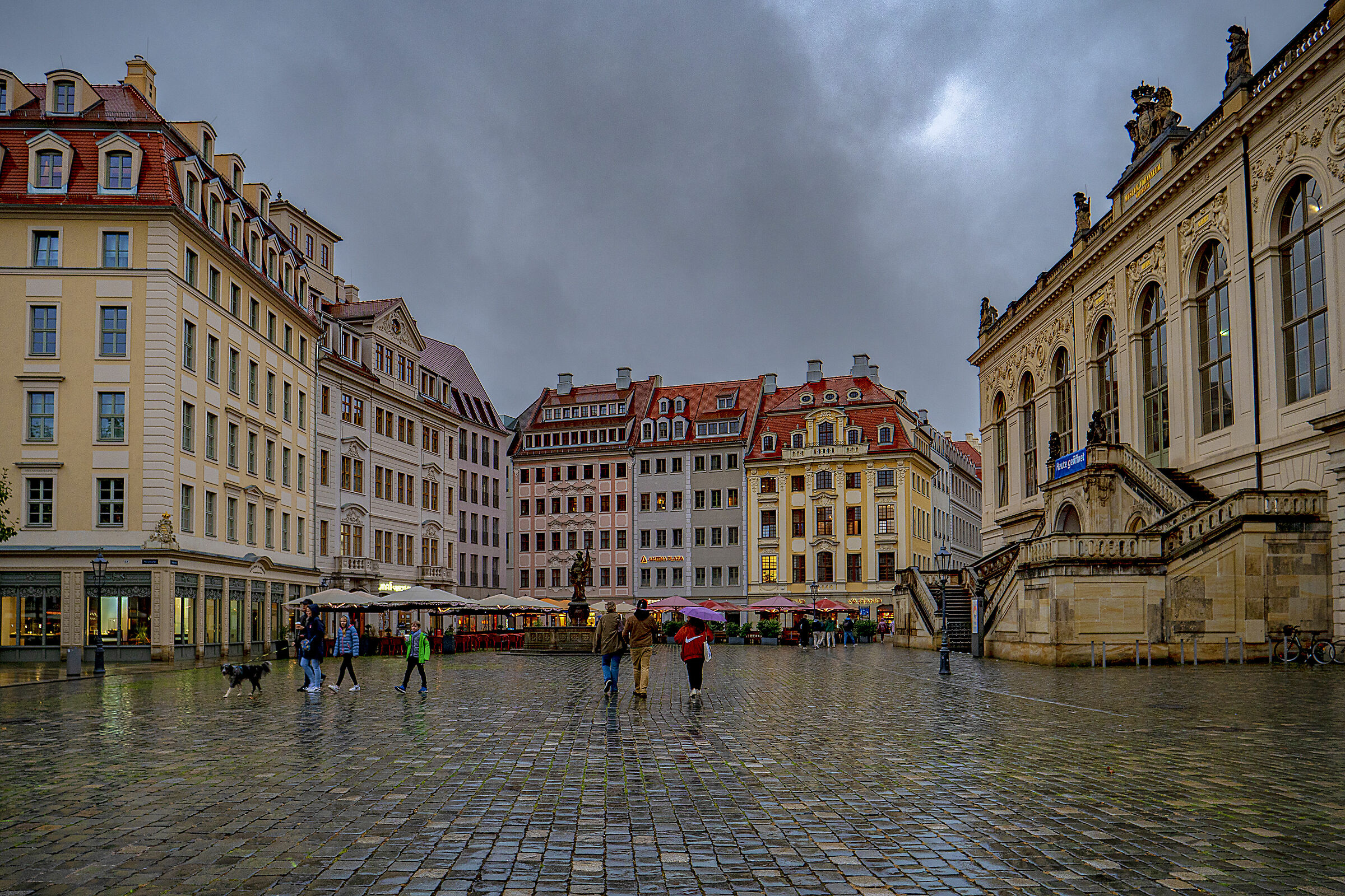 At the Neumarkt "new market" in Dresden