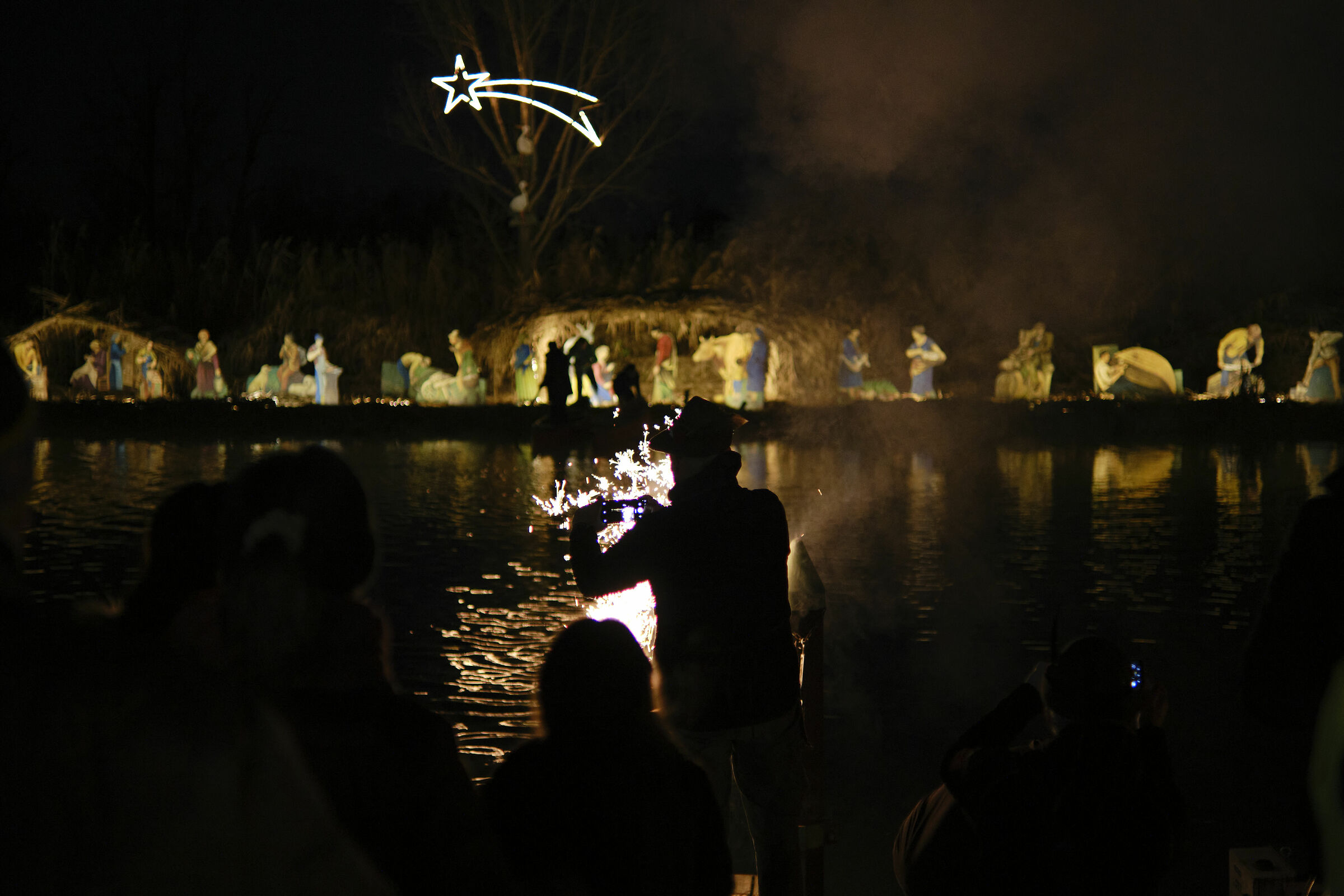 Photographing the nativity scene