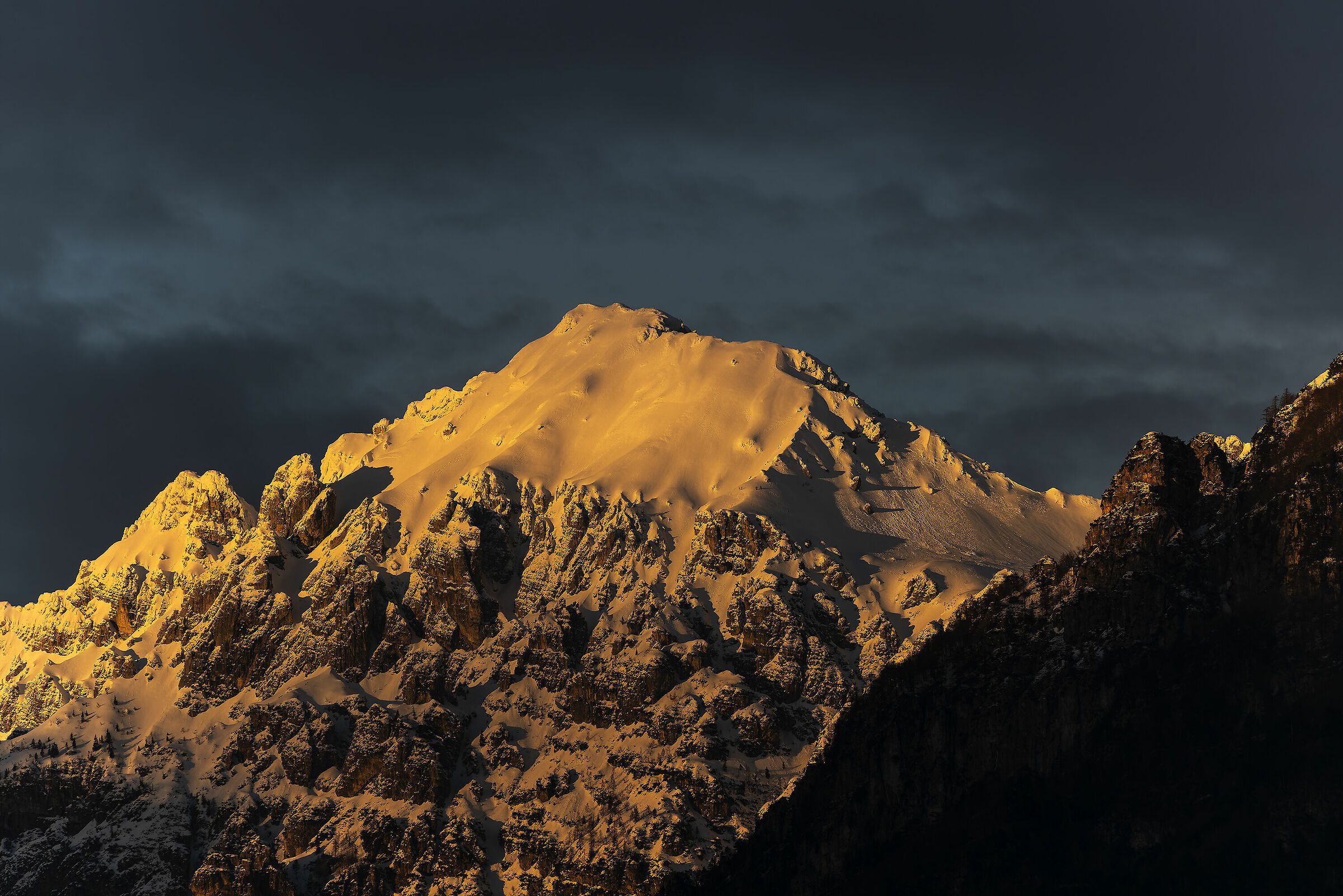 Almost sunset on Mount Cjavalz Carnic Alps
