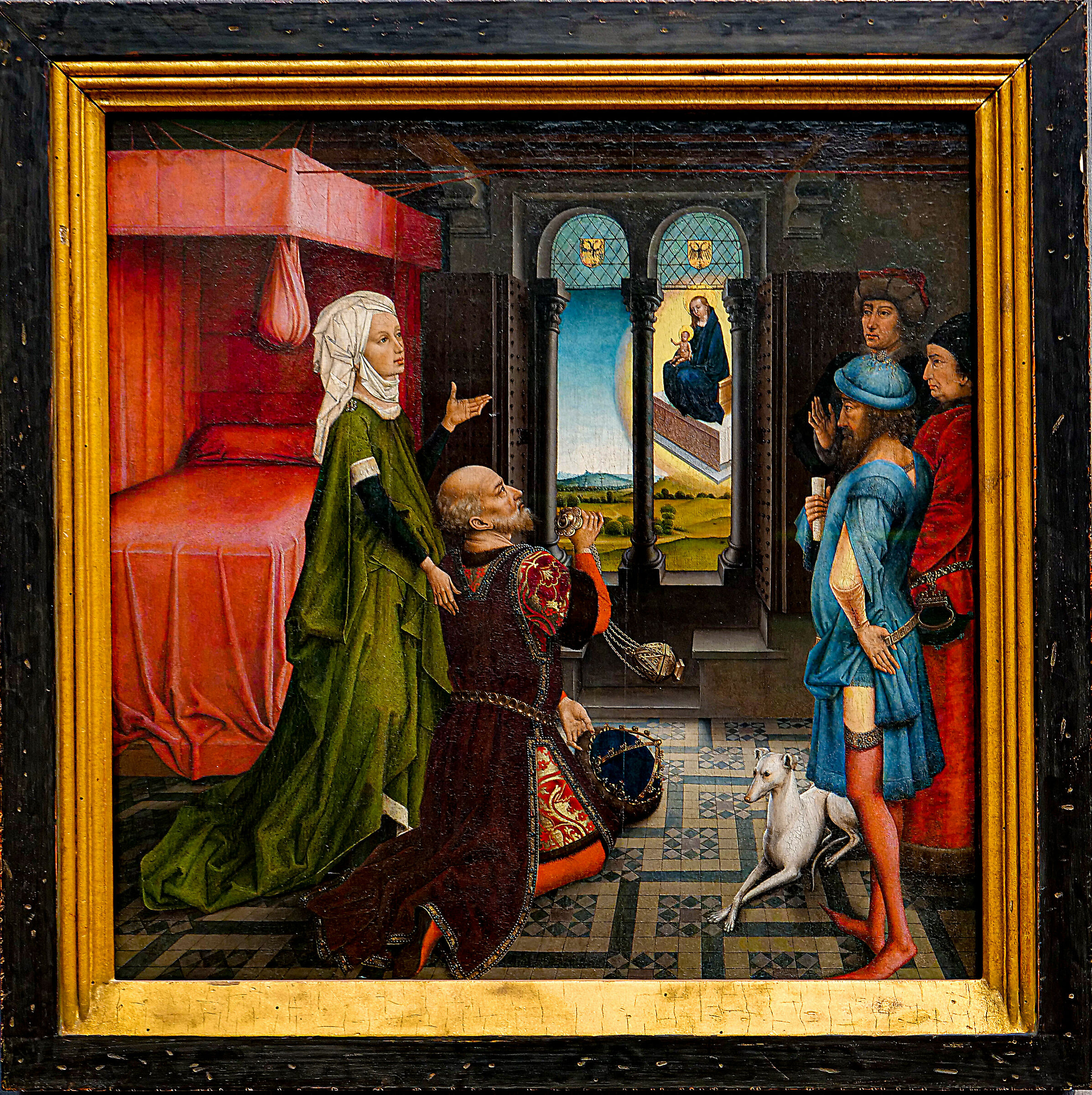 Rogier van der weyden (bottega), Augusto e la sibilla