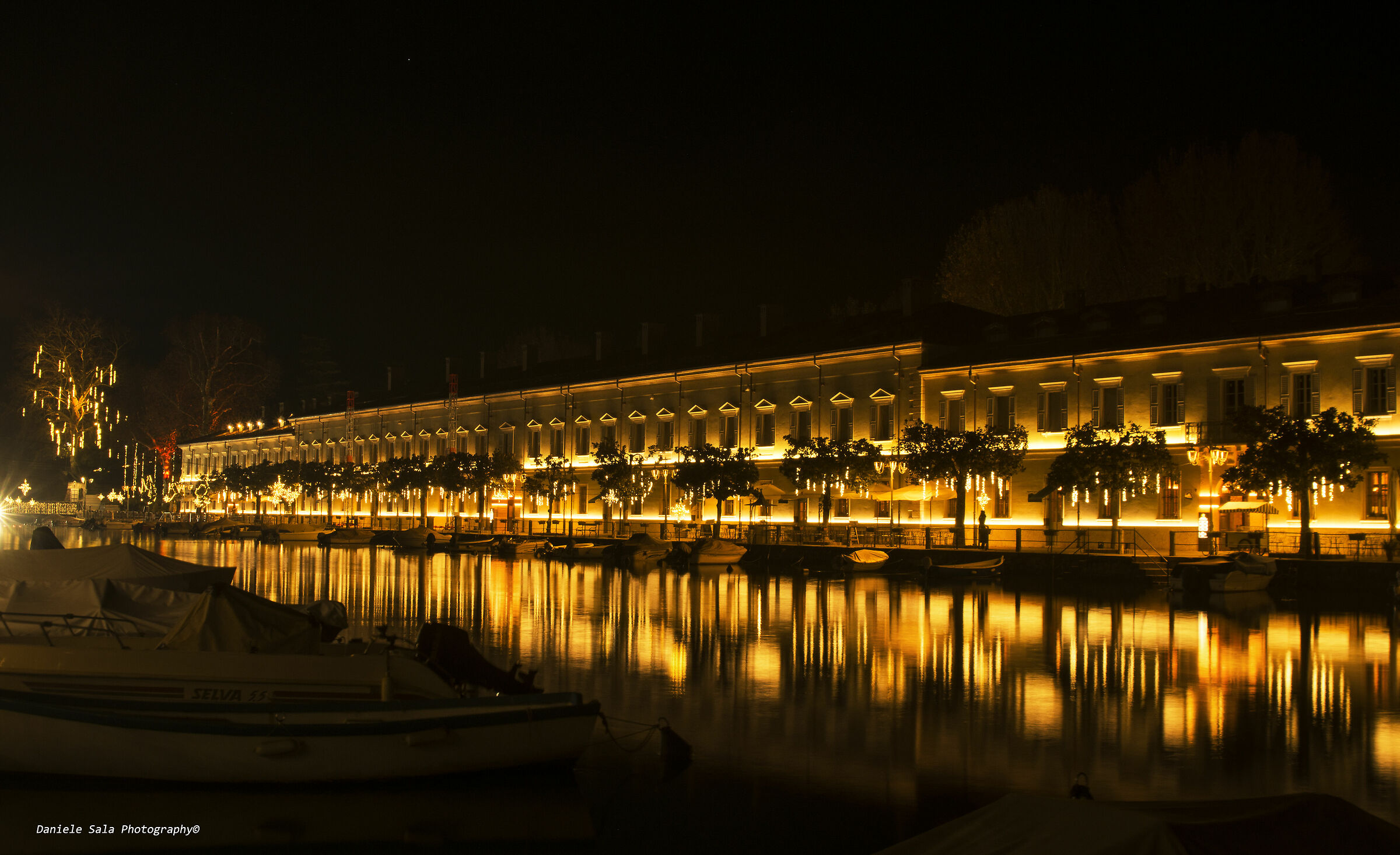 Officers' Pavilion along the middle canal.