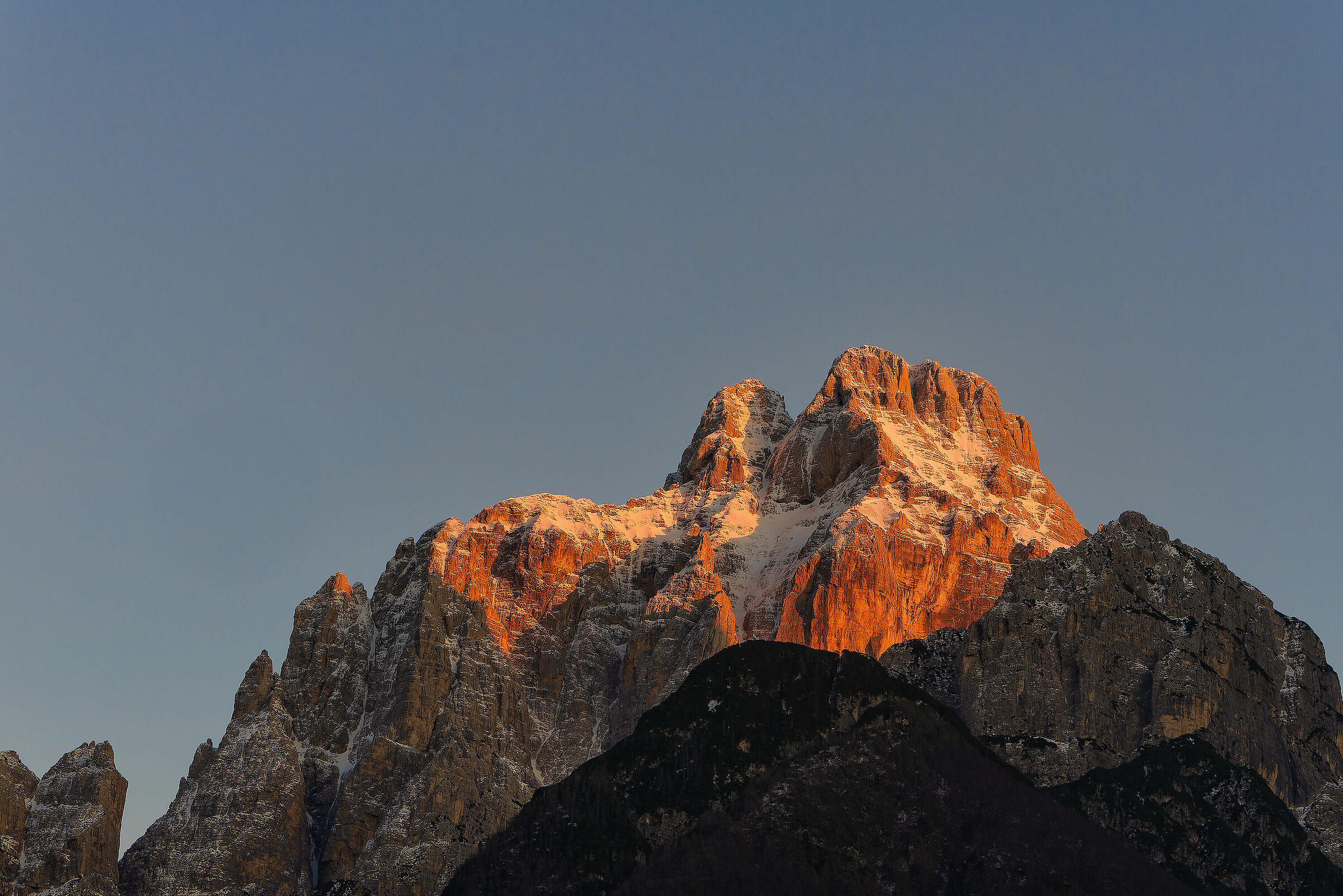 Sunset on Montasio Julian Alps