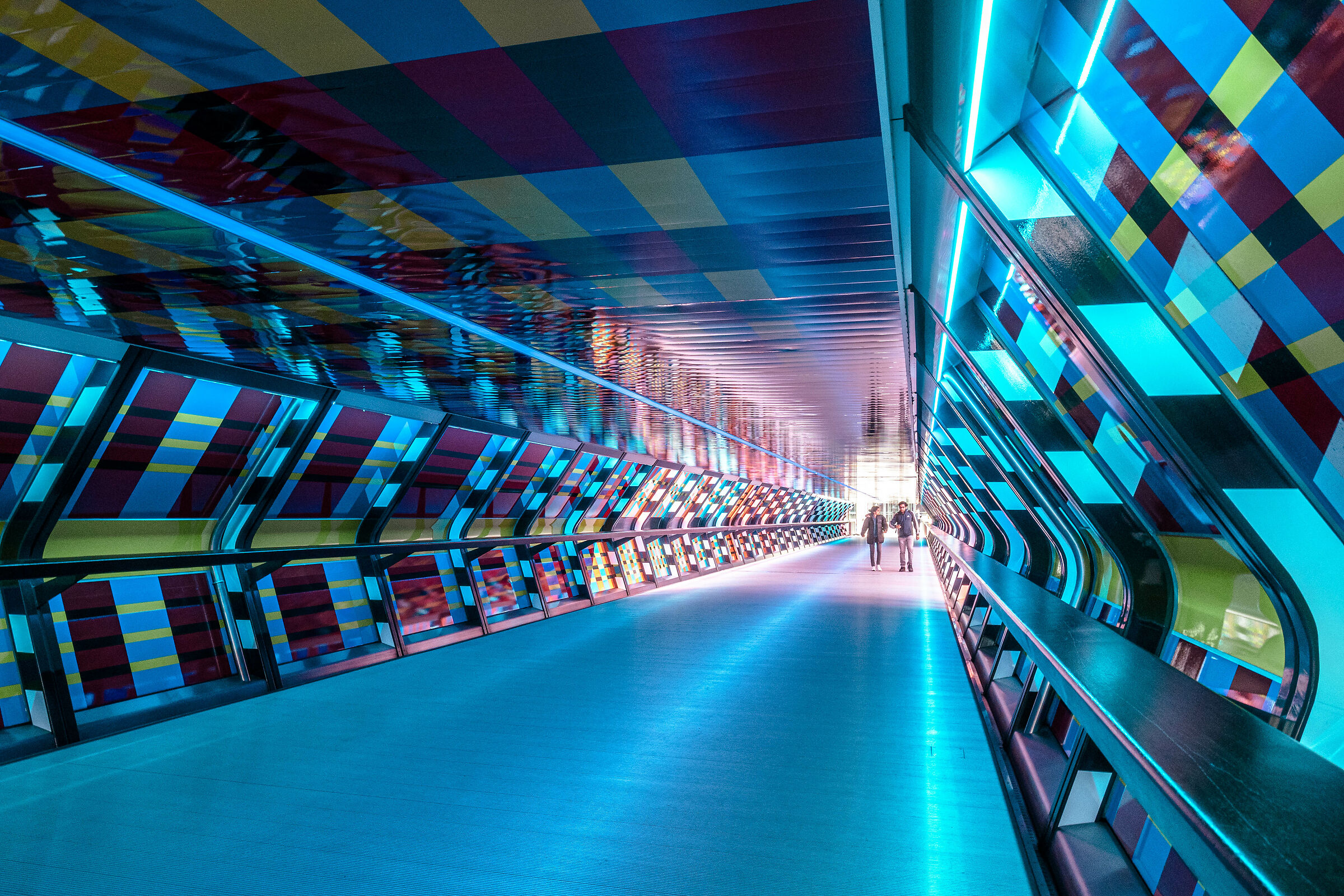 One of the beautiful covered bridges of Canary whorf