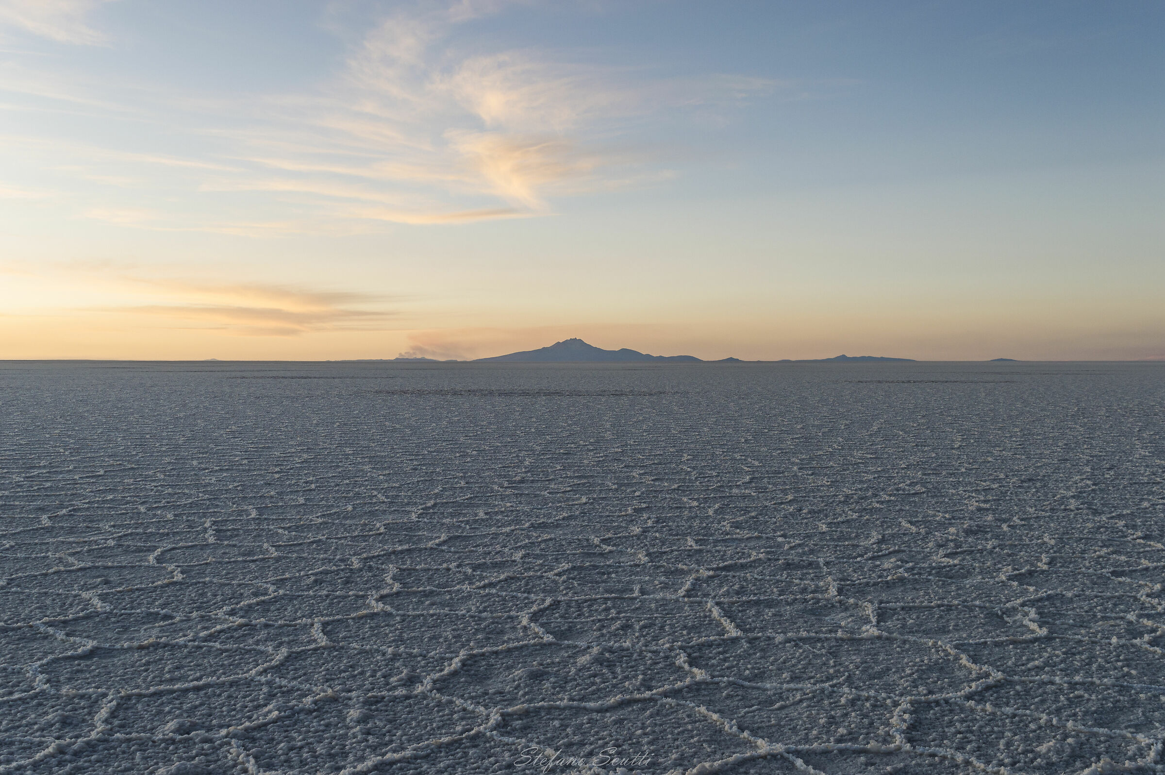 Sunset on Salar de Uyuni, Bolivia