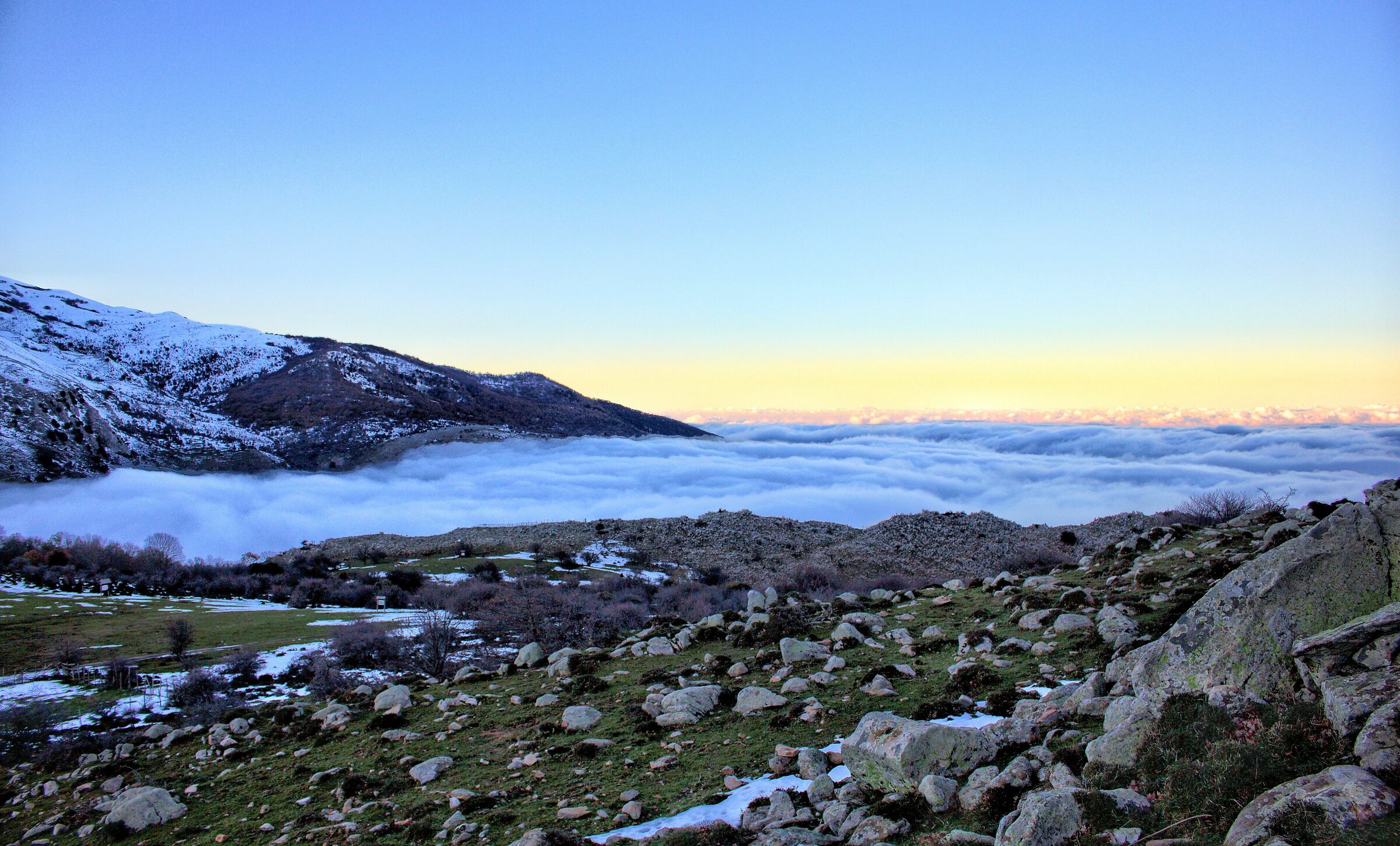 A " sea " of clouds