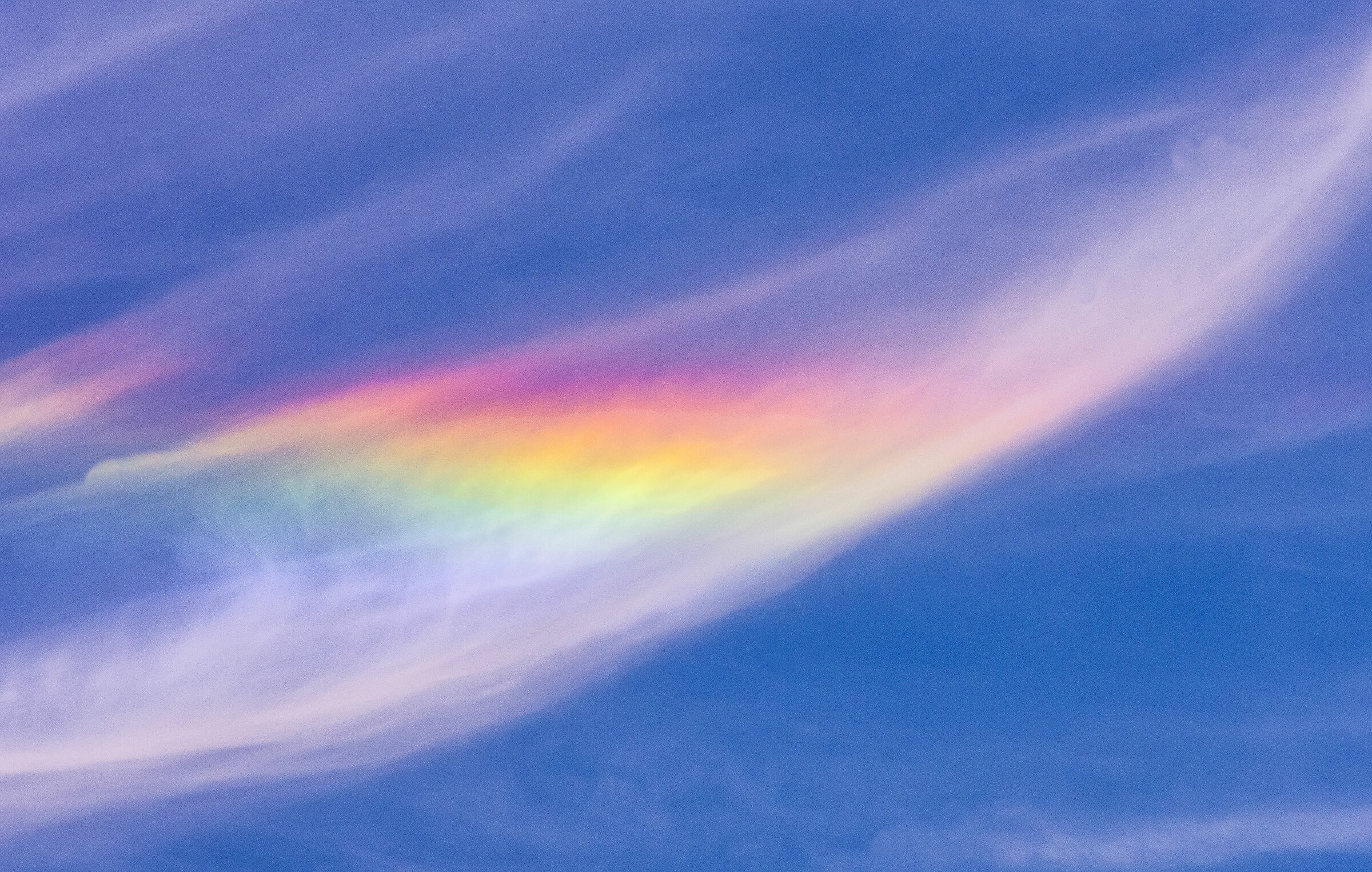 Iridescent clouds