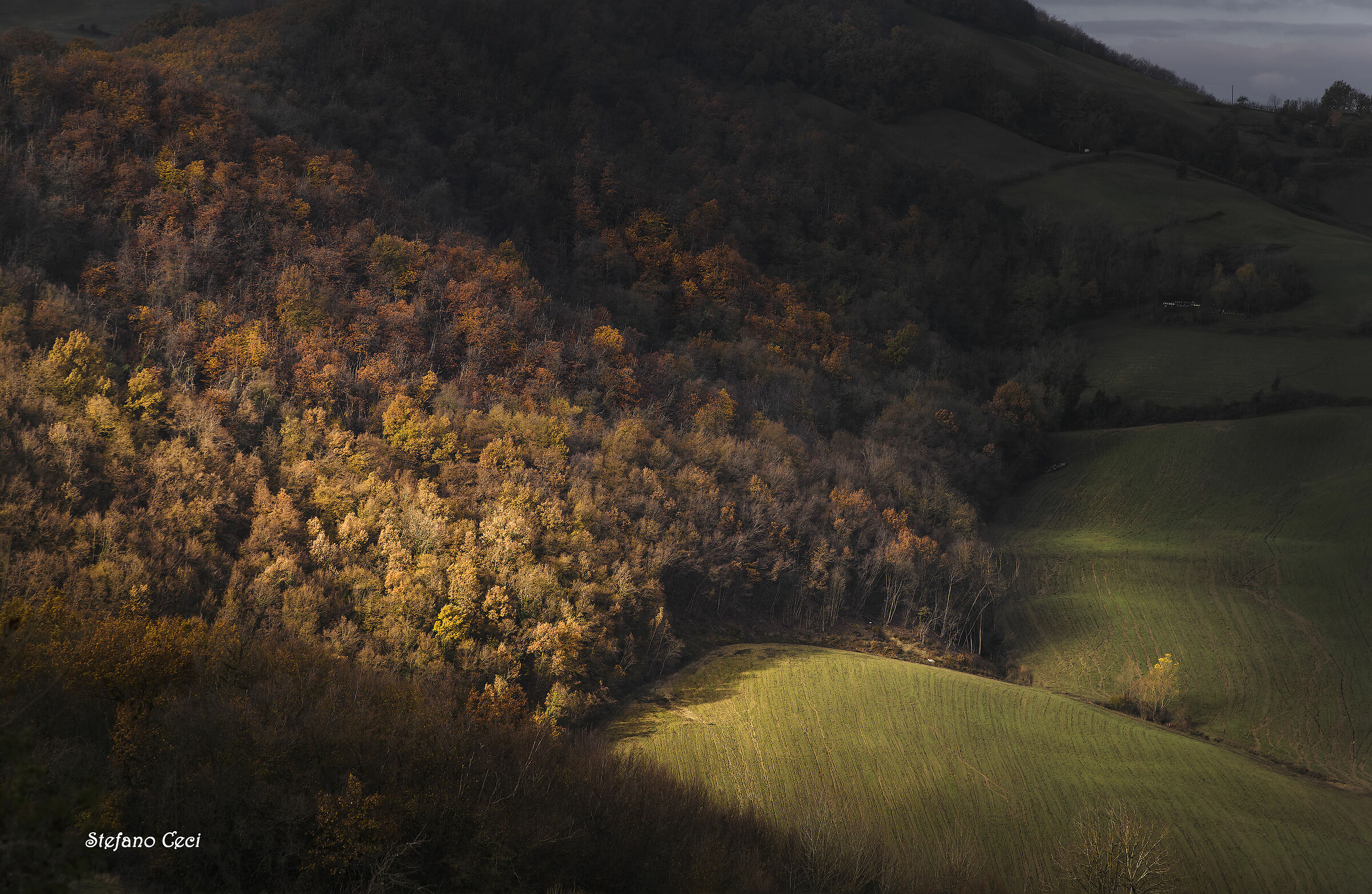 Paesaggio autunnale in appennino parmense