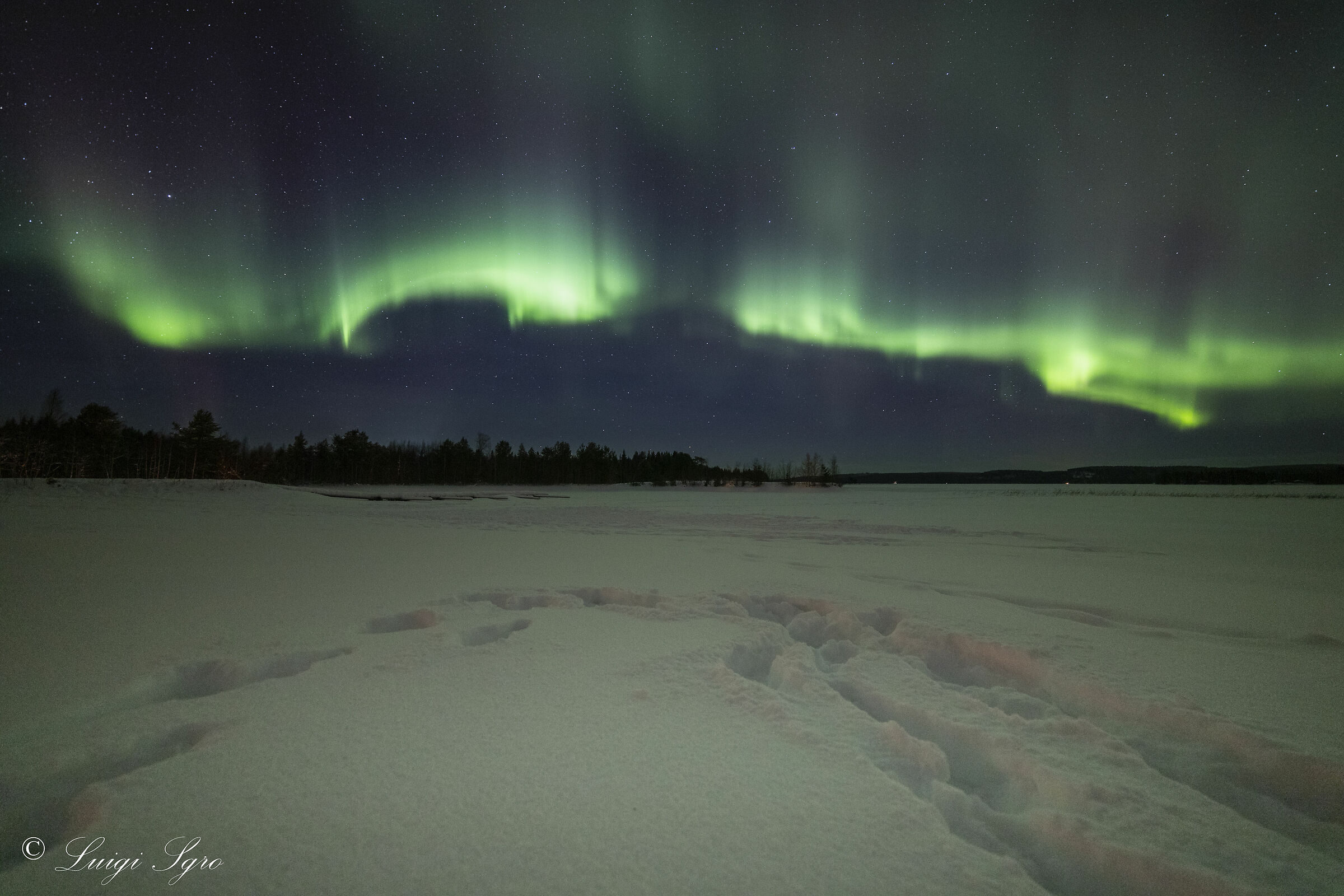 Aurora boreale nella Lapponia Finlandese