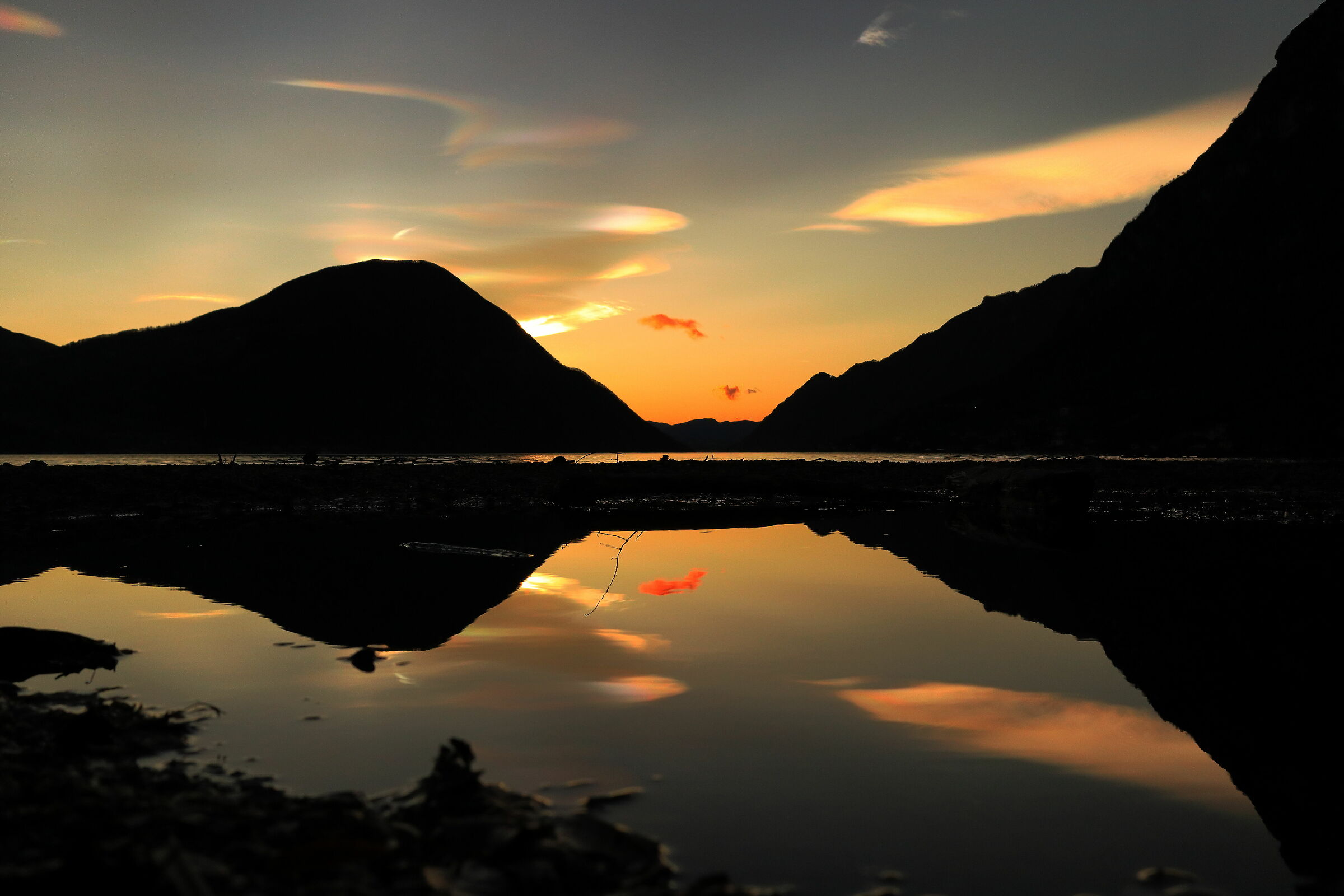 Sunset over Lake Ceresio