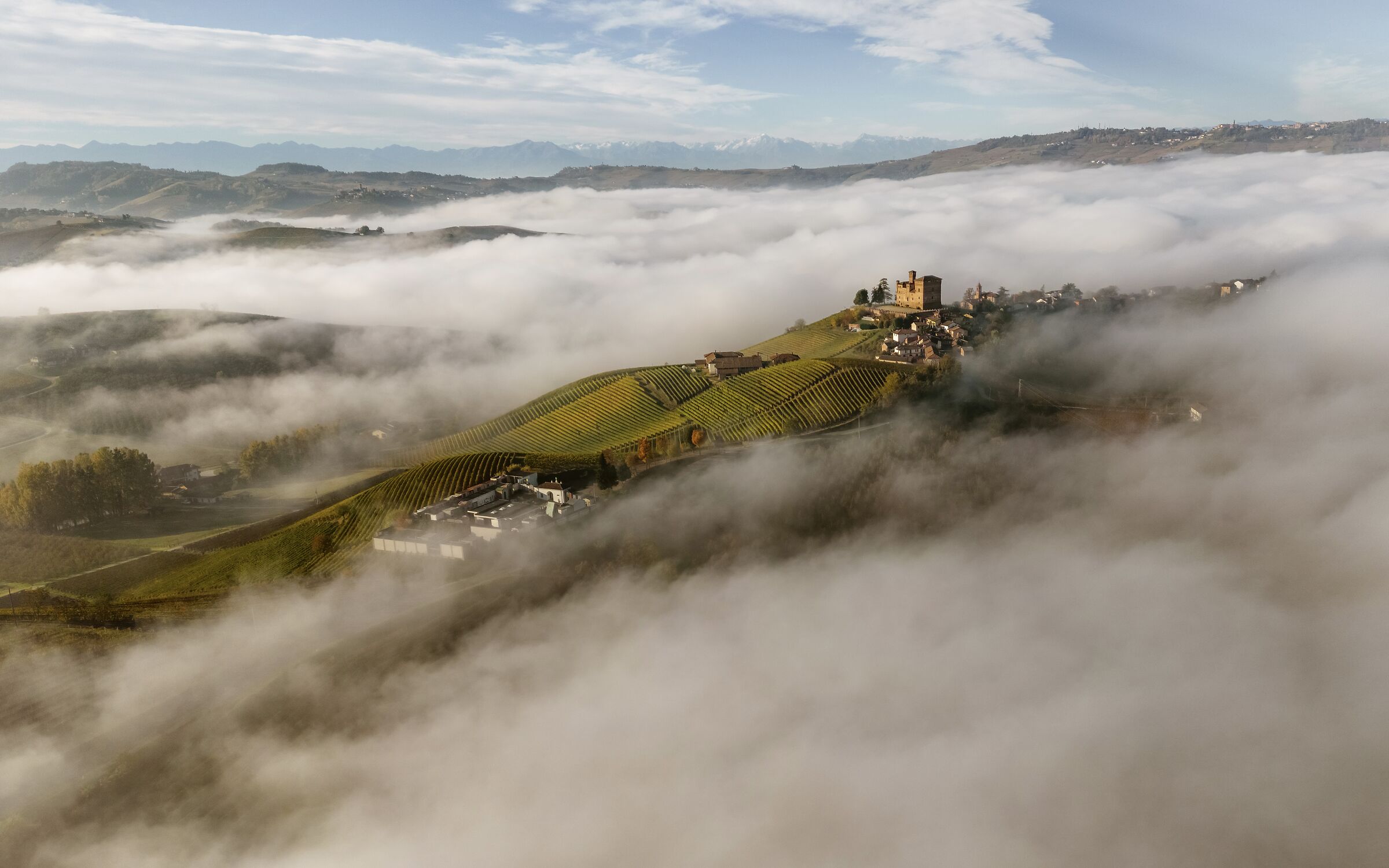 Grinzane and the fog