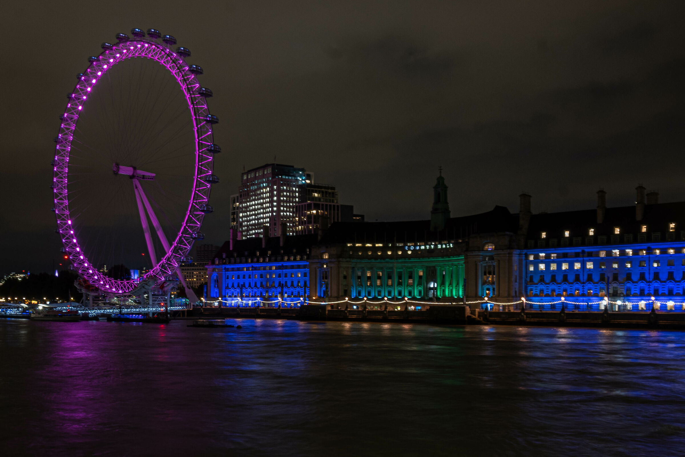 Notturno sulla London Eye