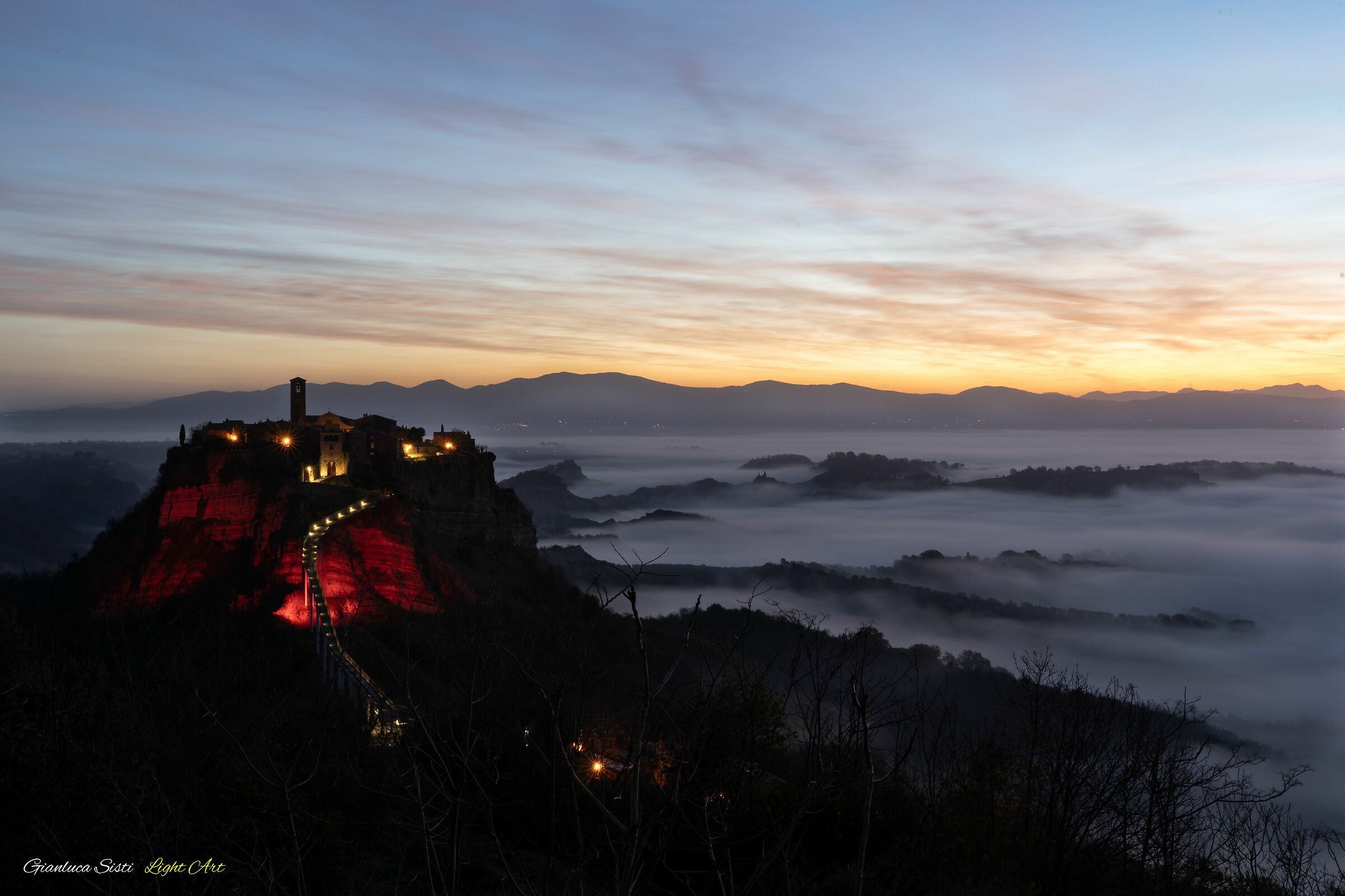 Civita above the clouds