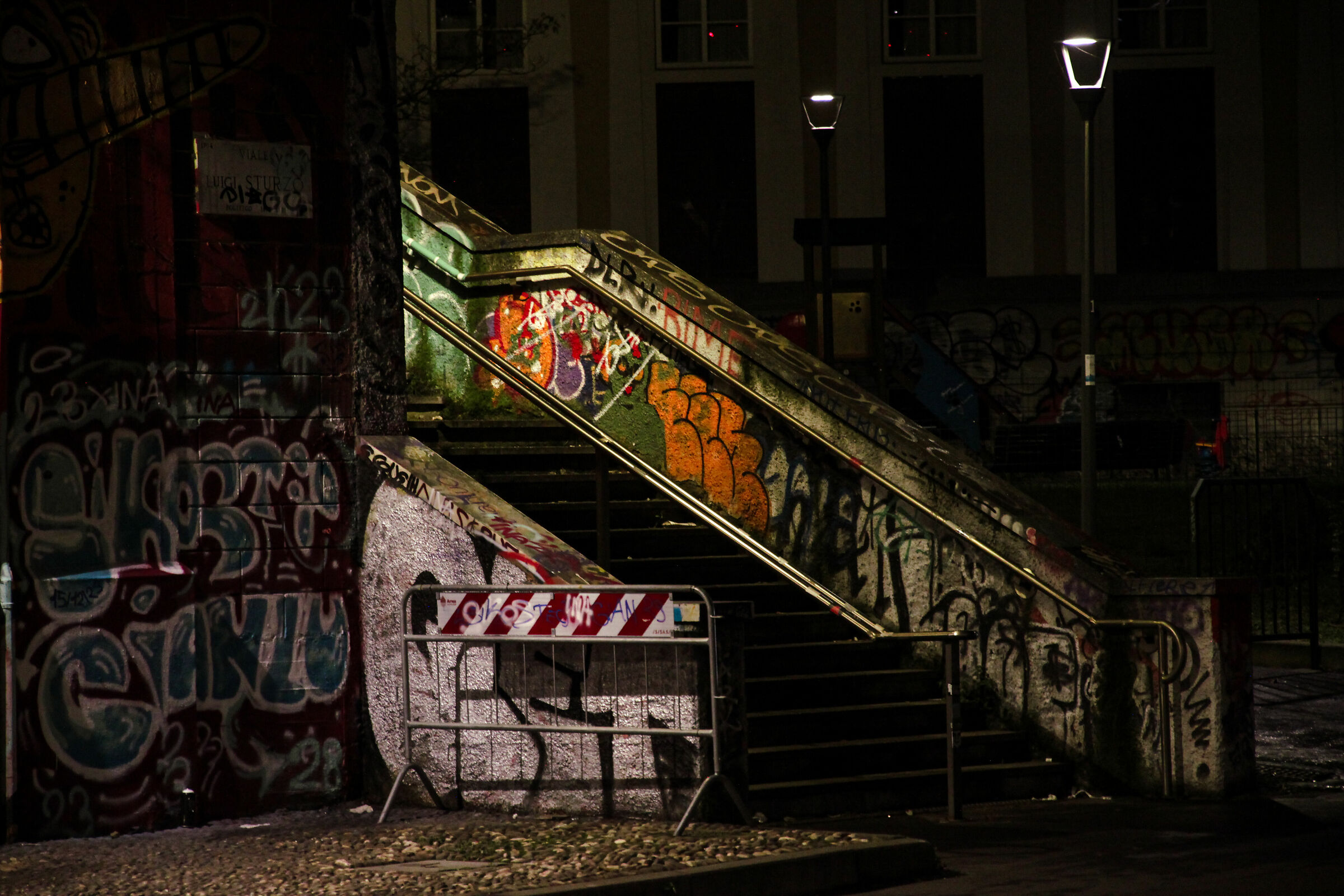 on wall