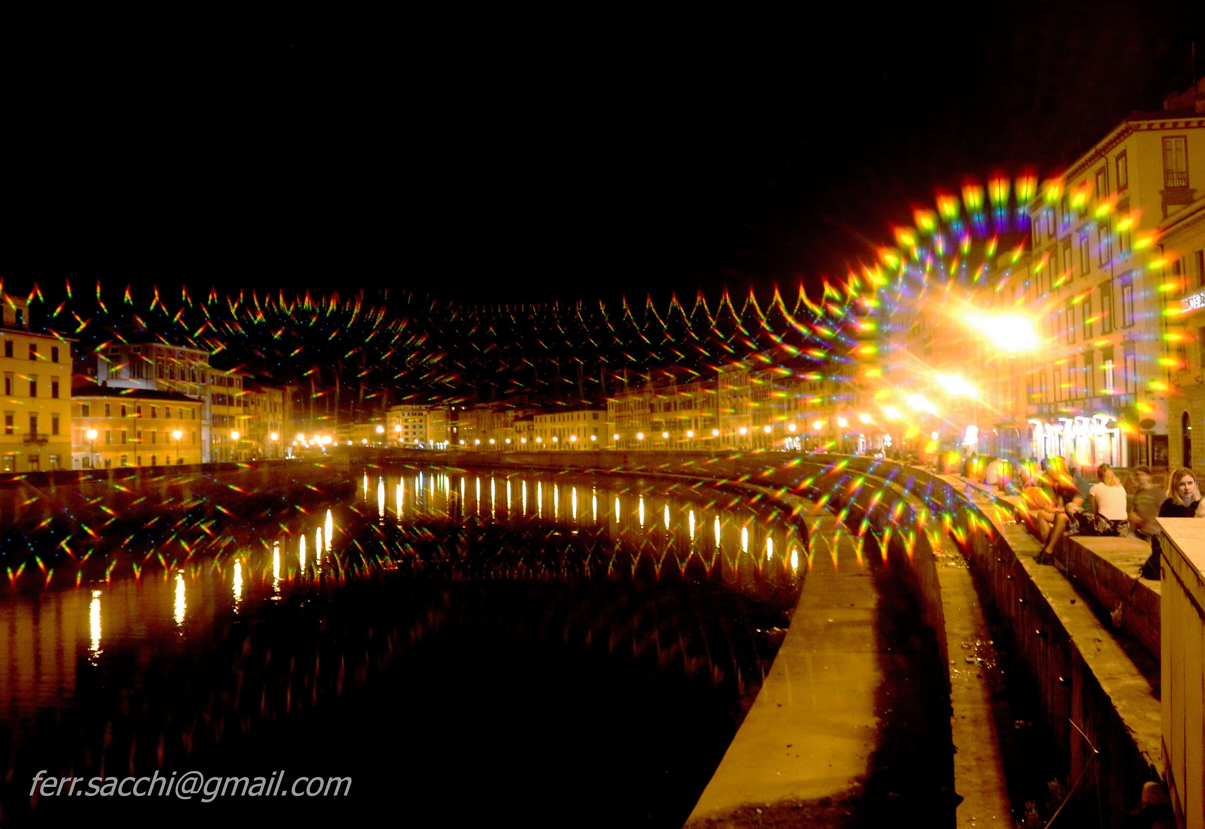 pisa - Lung Arno by Night