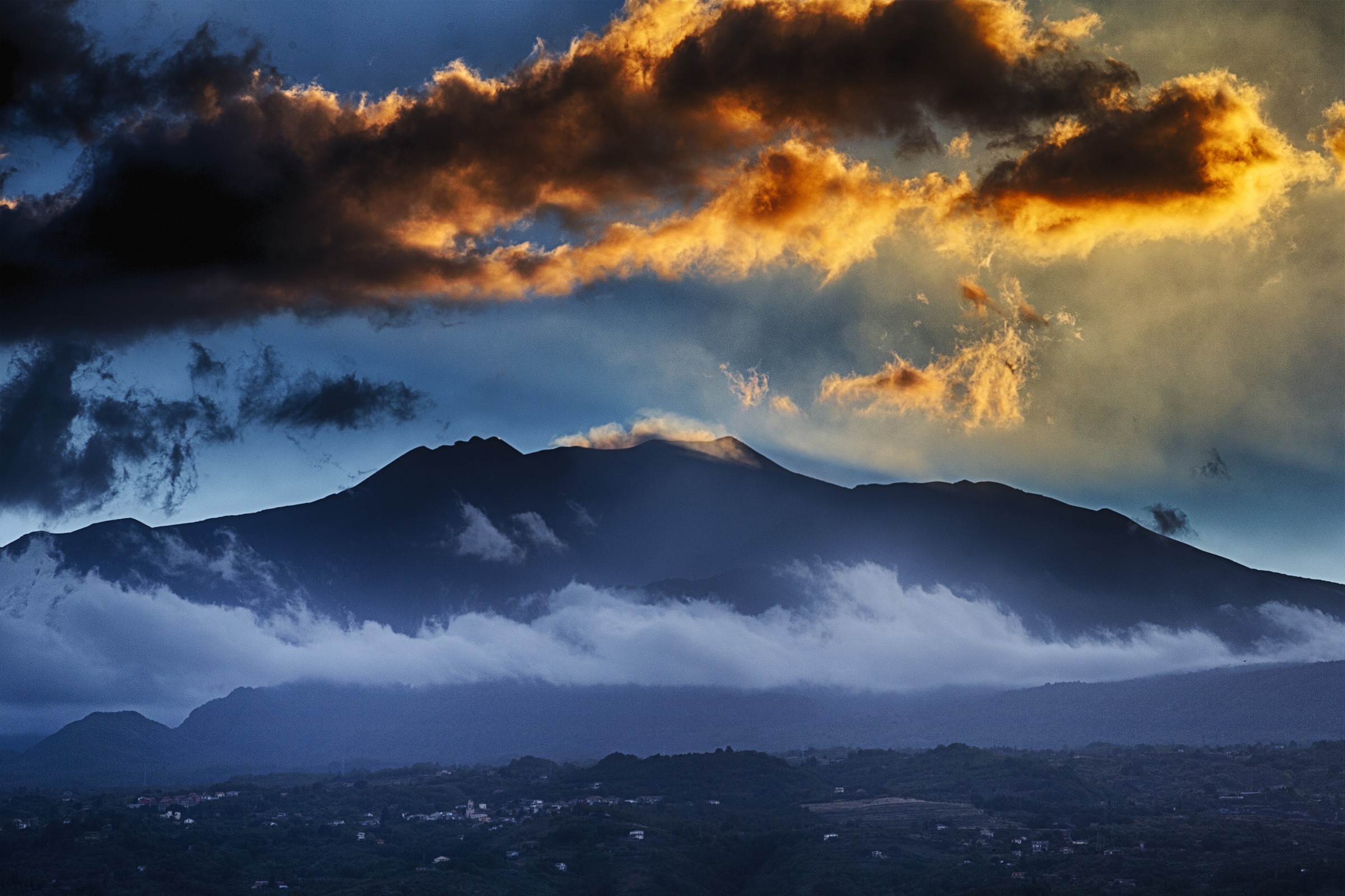 etna al tramonto da Fondachello (Mascali - CT)
