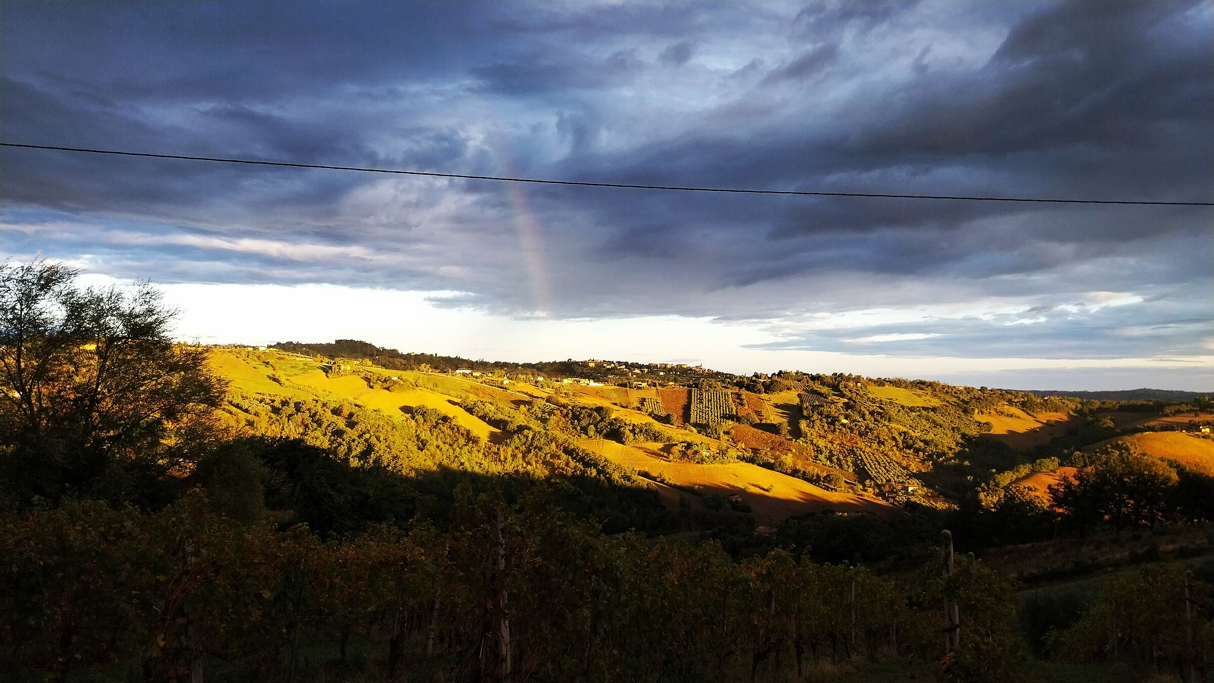 Rainbow on the Marche hills