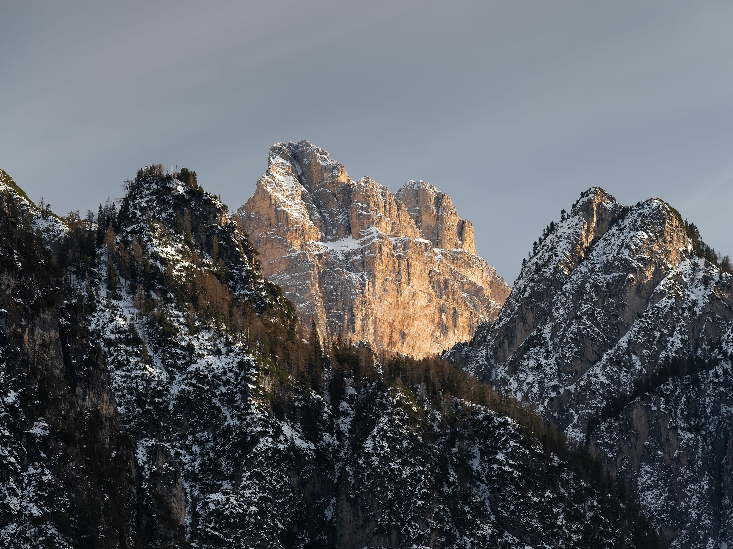 Peaks from Lake Dobbiaco I