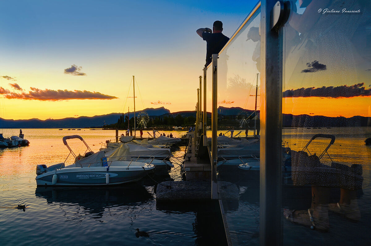 Reflex susnset Gardalake