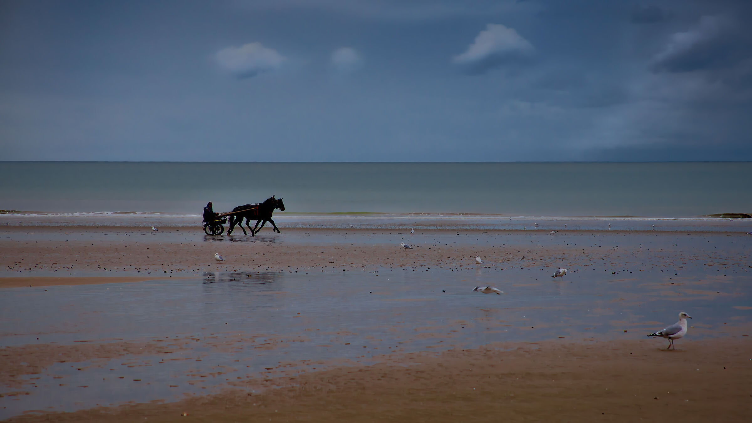 Running on the beach